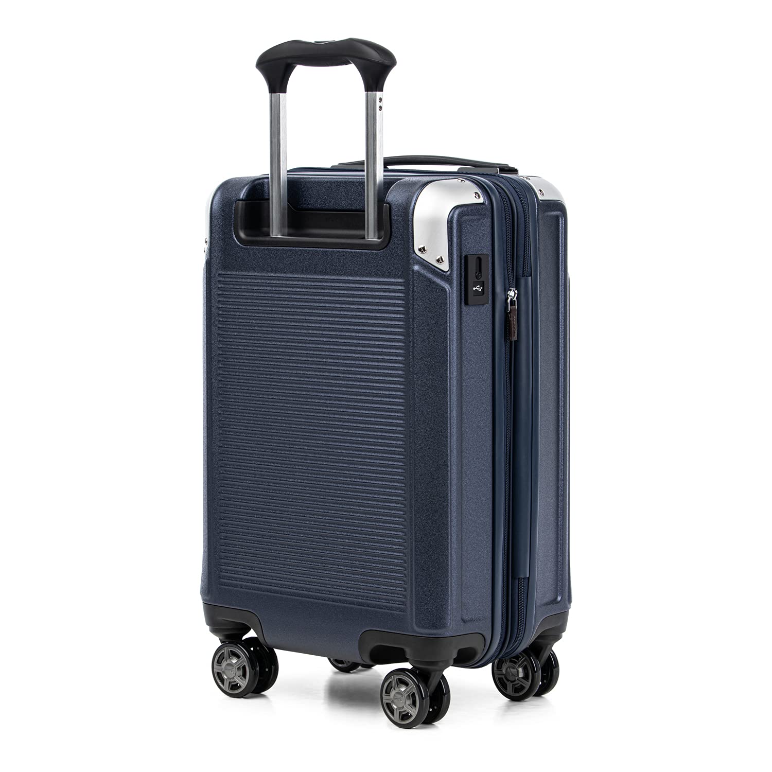 Travelpro Platinum Elite Hardside Expandable Spinner Wheel Luggage TSA Lock Hard Shell Polycarbonate Suitcase ( True Navy Blue , Compact Carry-On 20-Inch ) True Navy Blue Compact Carry On 20 Inch U1