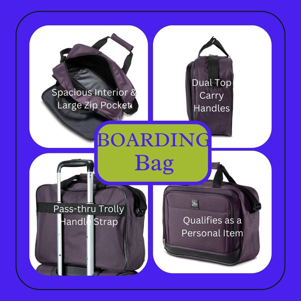 Skyway Luggage Seville Softside 5-Piece Travel Luggage Weather & Abrasion Resistant, Expandable with Spinner Wheels ( Purple , 5-Piece Set ) Purple 5 Piece Set U2