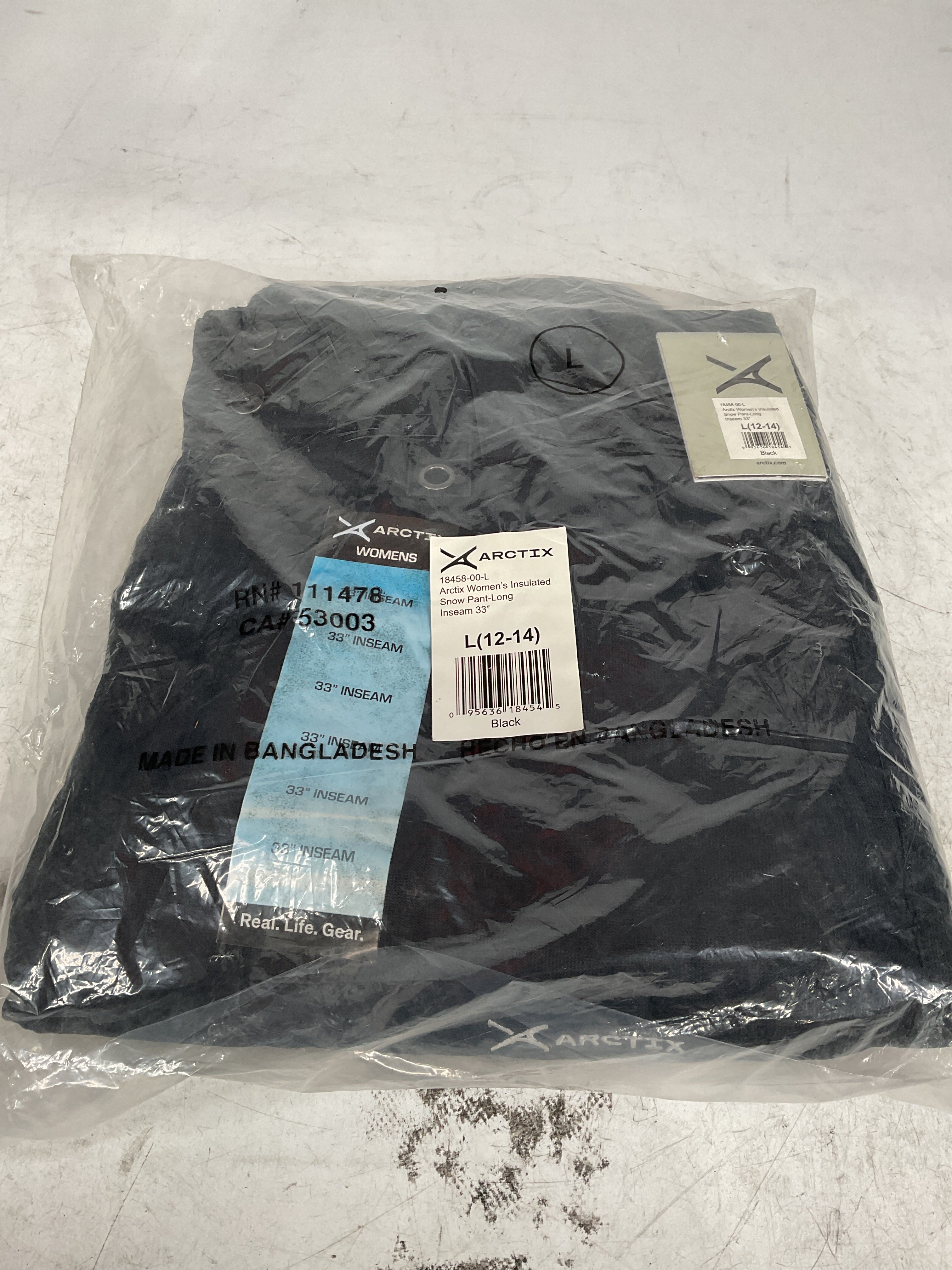 Arctix Women's Insulated Snow Pants, Black, Large Tall U1