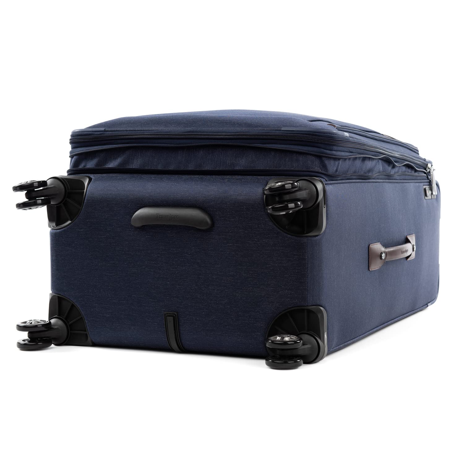 Travelpro Platinum Elite Softside Expandable Checked Luggage, 8 Wheel Spinner Large Suitcase, TSA Lock, Men and Women ( True Navy Blue , Checked-Large 29-Inch ) True Navy Blue Checked Large 29 Inch U10