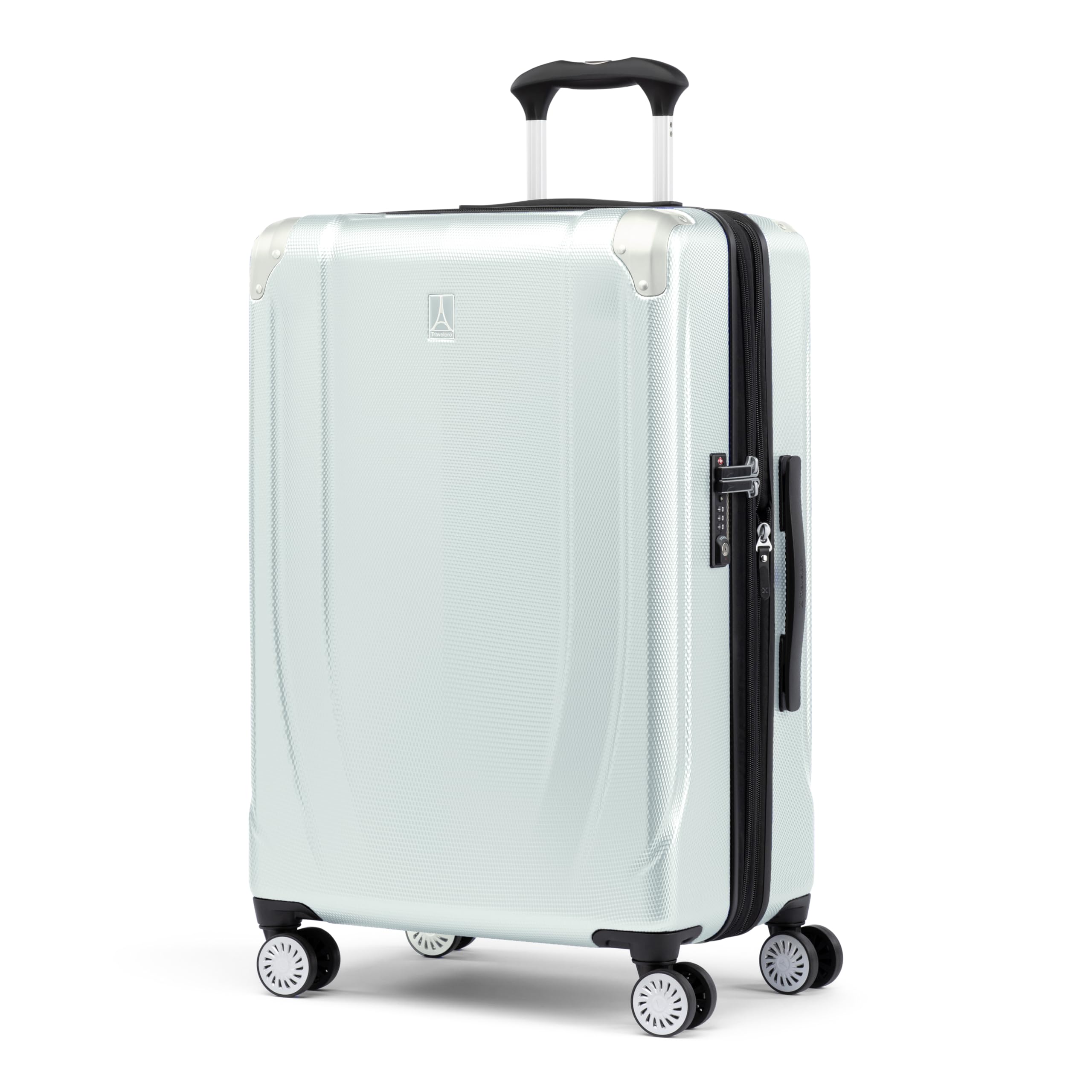 Travelpro Pathways 3 Hardside Expandable Luggage, 8 Spinner Wheels, Lightweight Hard Shell Suitcase, Checked Medium 25 Inch ( Cloud Grey , Checked Medium 25 Inch ) Cloud Grey Checked Medium 25 Inch U4