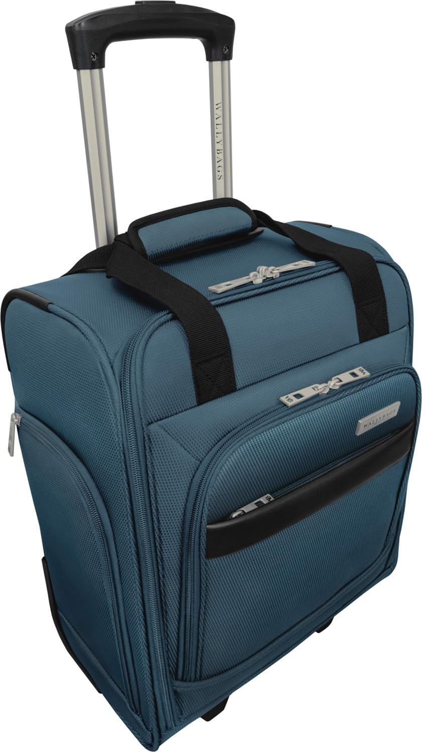 WallyBags Stratford Luggage, 16-Inch Under Seat Bag ( Teal , 16-Inch Under Seat Bag ) Teal 16 Inch Under Seat Bag U1