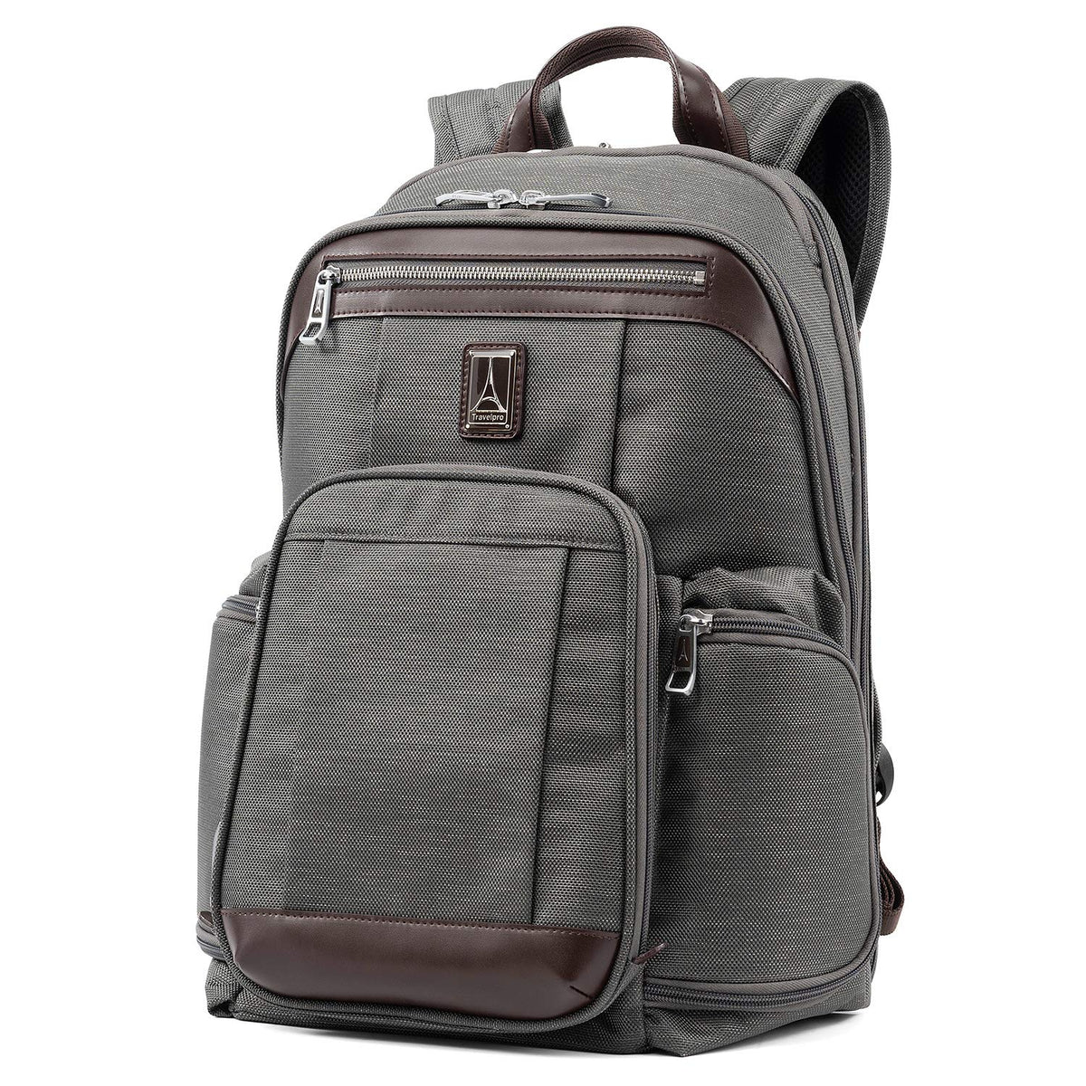 Travelpro Platinum Elite Business Laptop Backpack, Fits up to 17.5 Inch Laptop, Work School Travel, Men and Women ( Vintage Grey , 17.5-Inch ) Vintage Grey 17 5 Inch U3