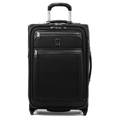 Travelpro Platinum Elite Softside Expandable Luggage, 2 Wheel Upright Suitcase, USB Port, Men and Women Shadow Black Carry On 22 Inch U6