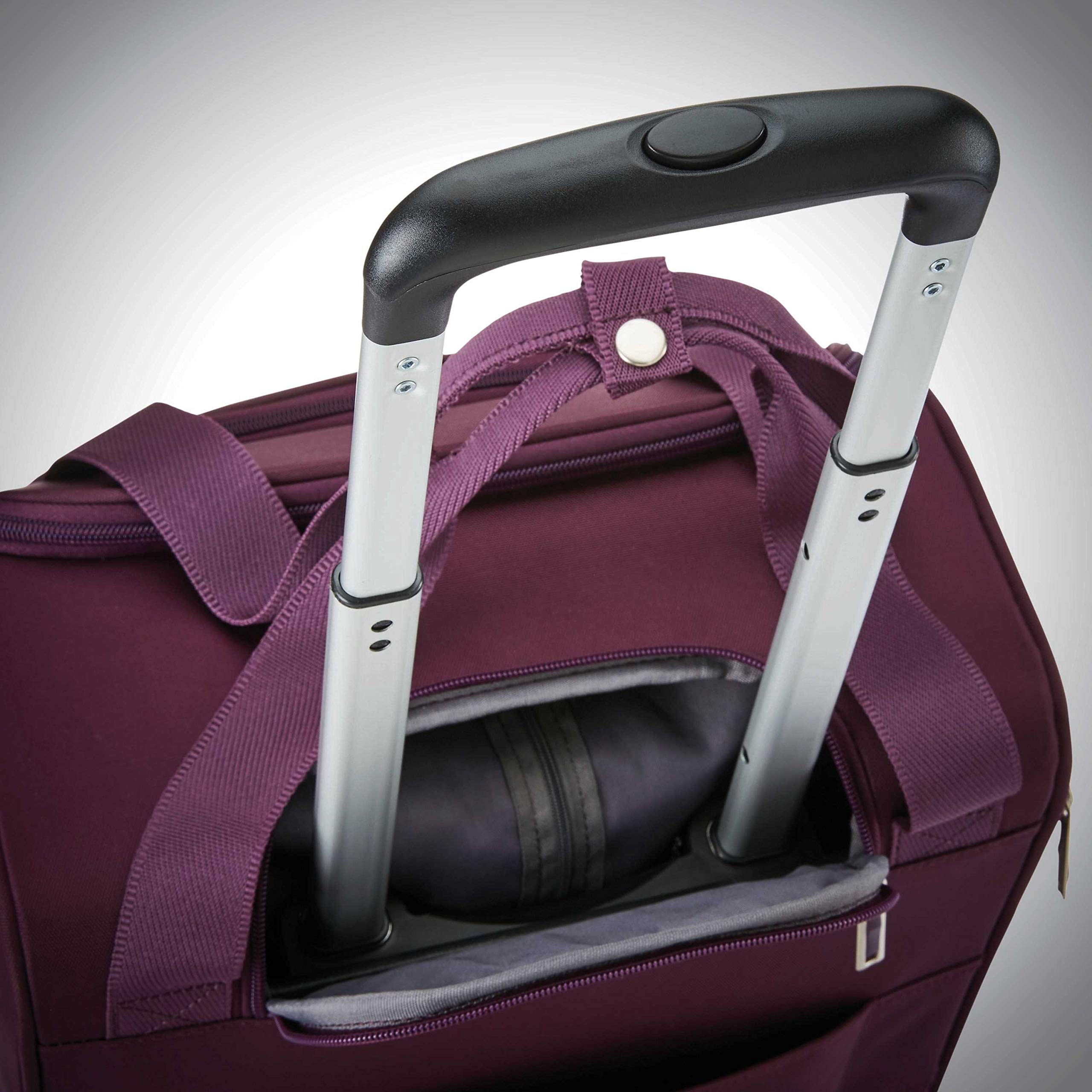 Samsonite Underseat Carry-On Spinner with USB Port ( Purple , One Size ) Purple One Size U4