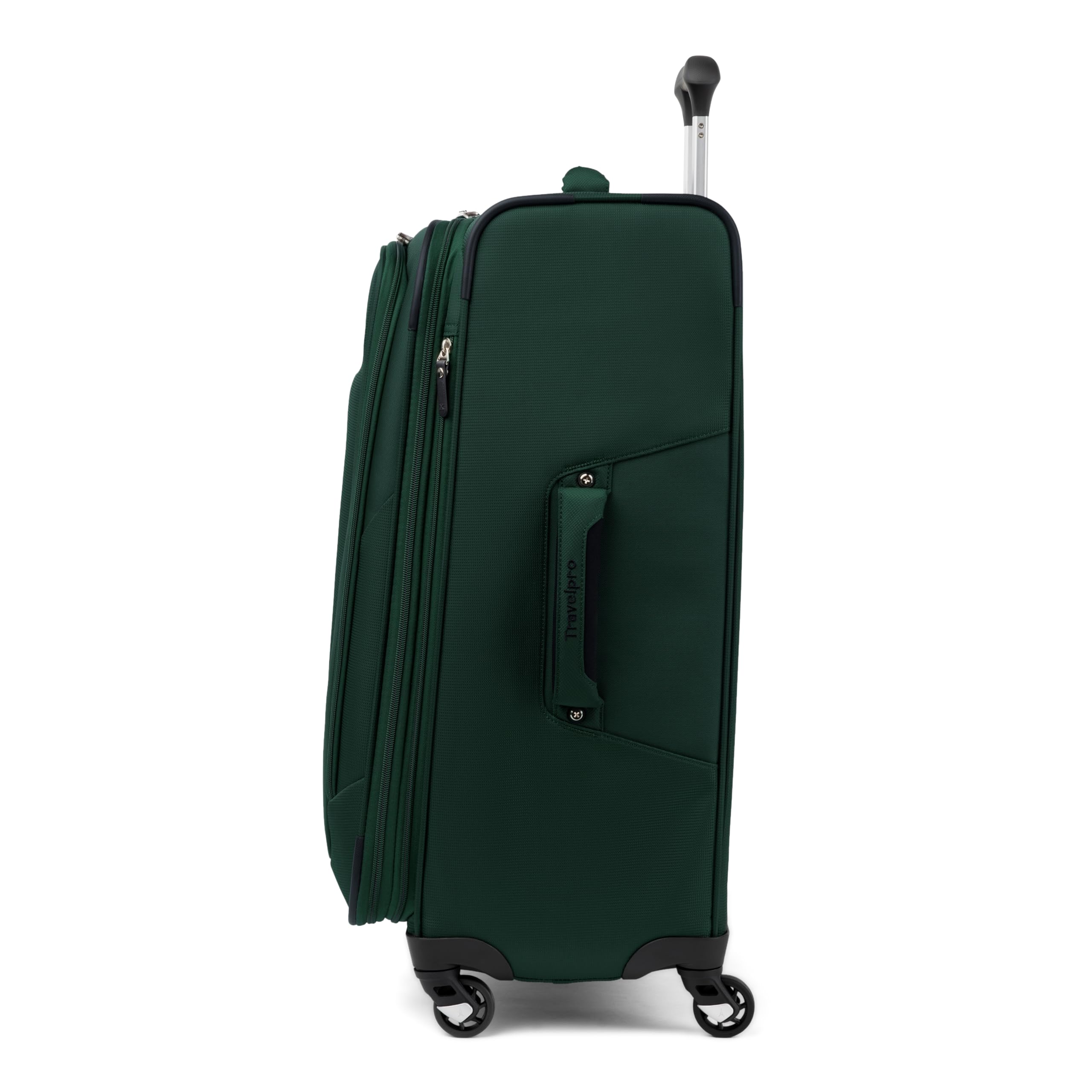 Travelpro Maxlite 5 Softside Expandable Luggage with 4 Spinner Wheels, Lightweight Suitcase, Men and Women ( Green Forest , Checked-Medium 25-Inch ) Green Forest Checked Medium 25 Inch U3