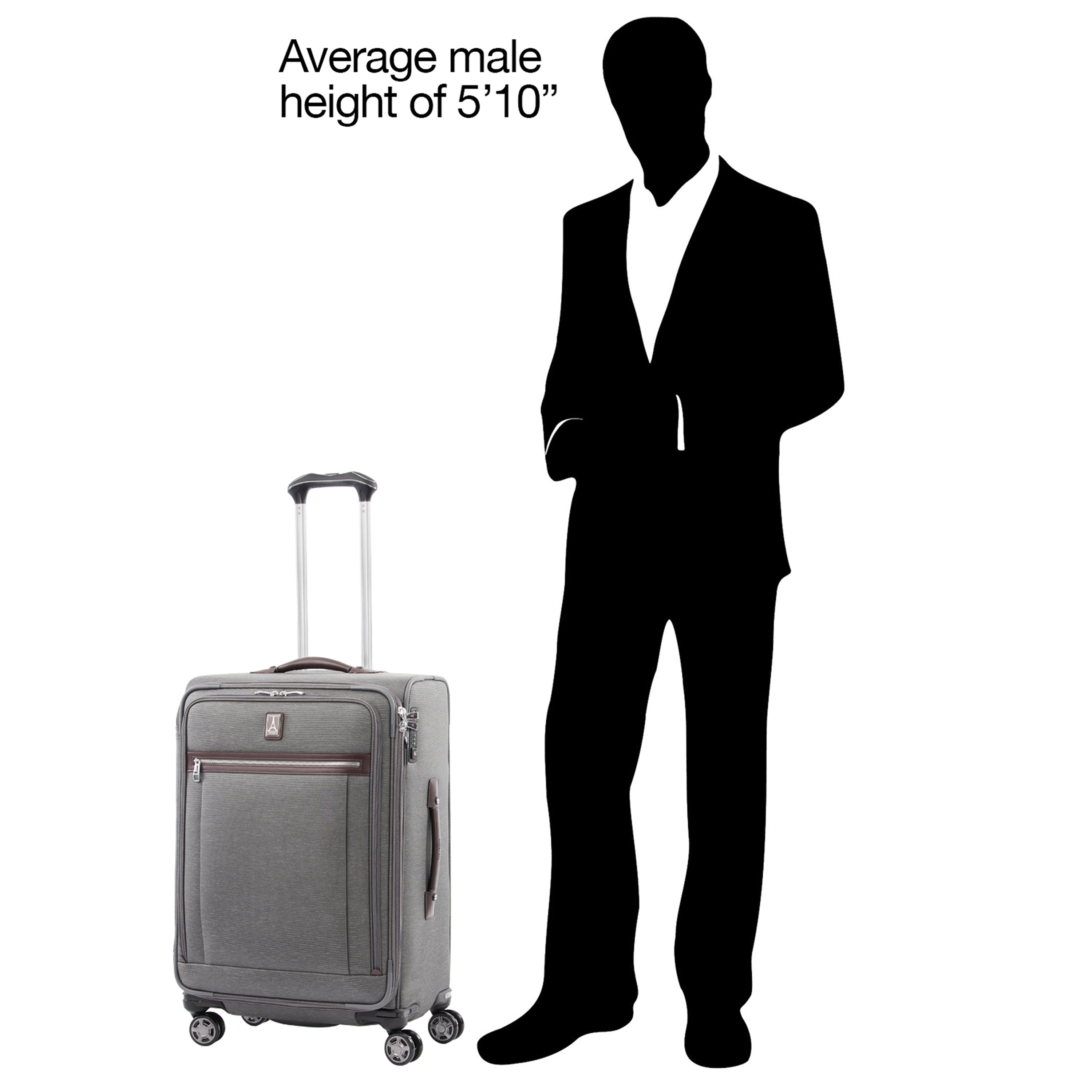 Travelpro Platinum Elite Softside Expandable Luggage, 8 Wheel Spinner Suitcase, USB Port, Suiter, Men and Women U1