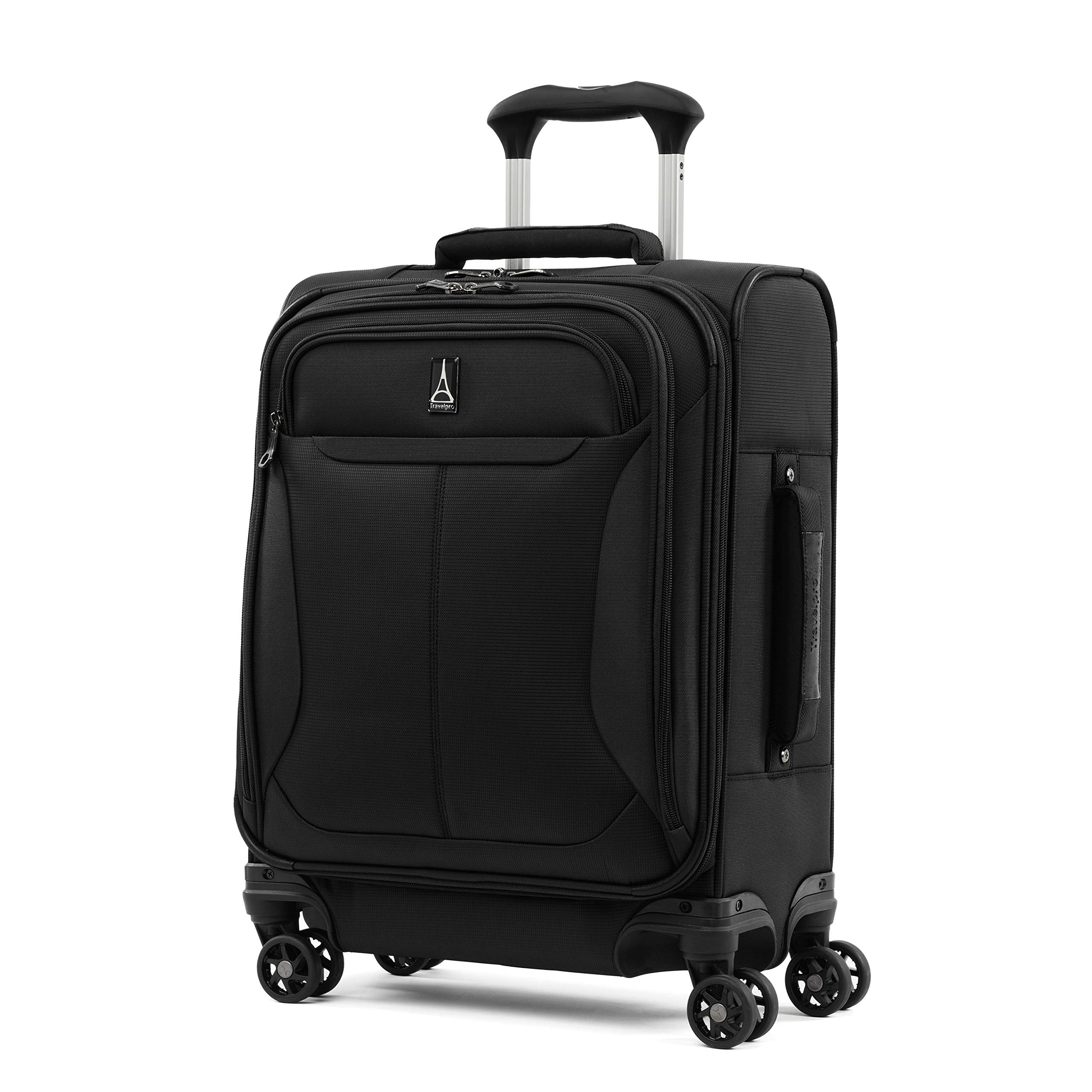 Travelpro Tourlite Softside Expandable Luggage with 4 Spinner Wheels, Lightweight Suitcase, Men and Women ( Black , Carry-On 19-Inch ) Black Carry On 19 Inch U12