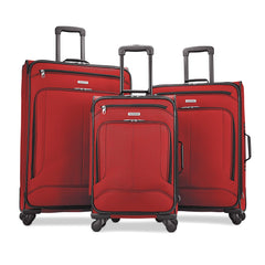 American Tourister Pop Max Softside Luggage with Spinner Wheels Red 3 Piece Set 21 25 29 U4
