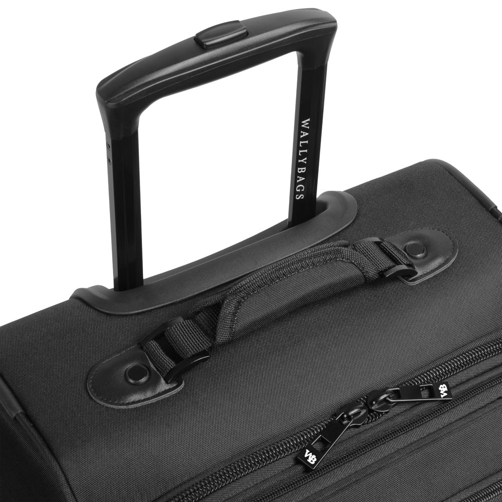 WallyBags Solutions 25 Expandable Spinner with Removable Garment Bag ( Black , One Size ) Black One Size U2