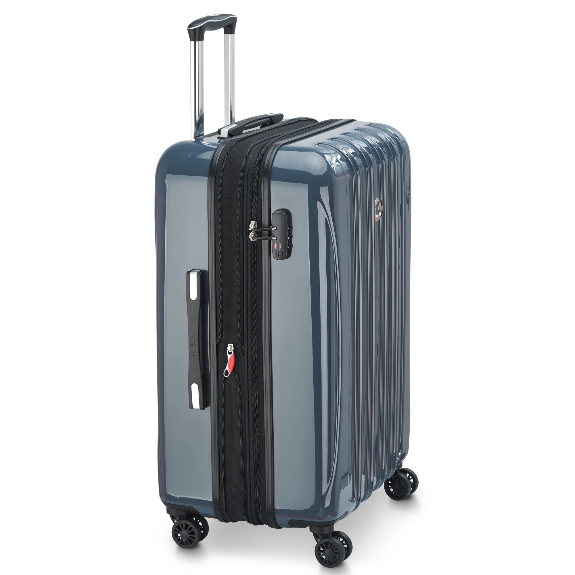 DELSEY Paris Helium Aero Hardside Expandable Luggage with Spinner Wheels ( Orion Blue , Checked-Medium 25 Inch ) Orion Blue Checked Medium 25 Inch U1