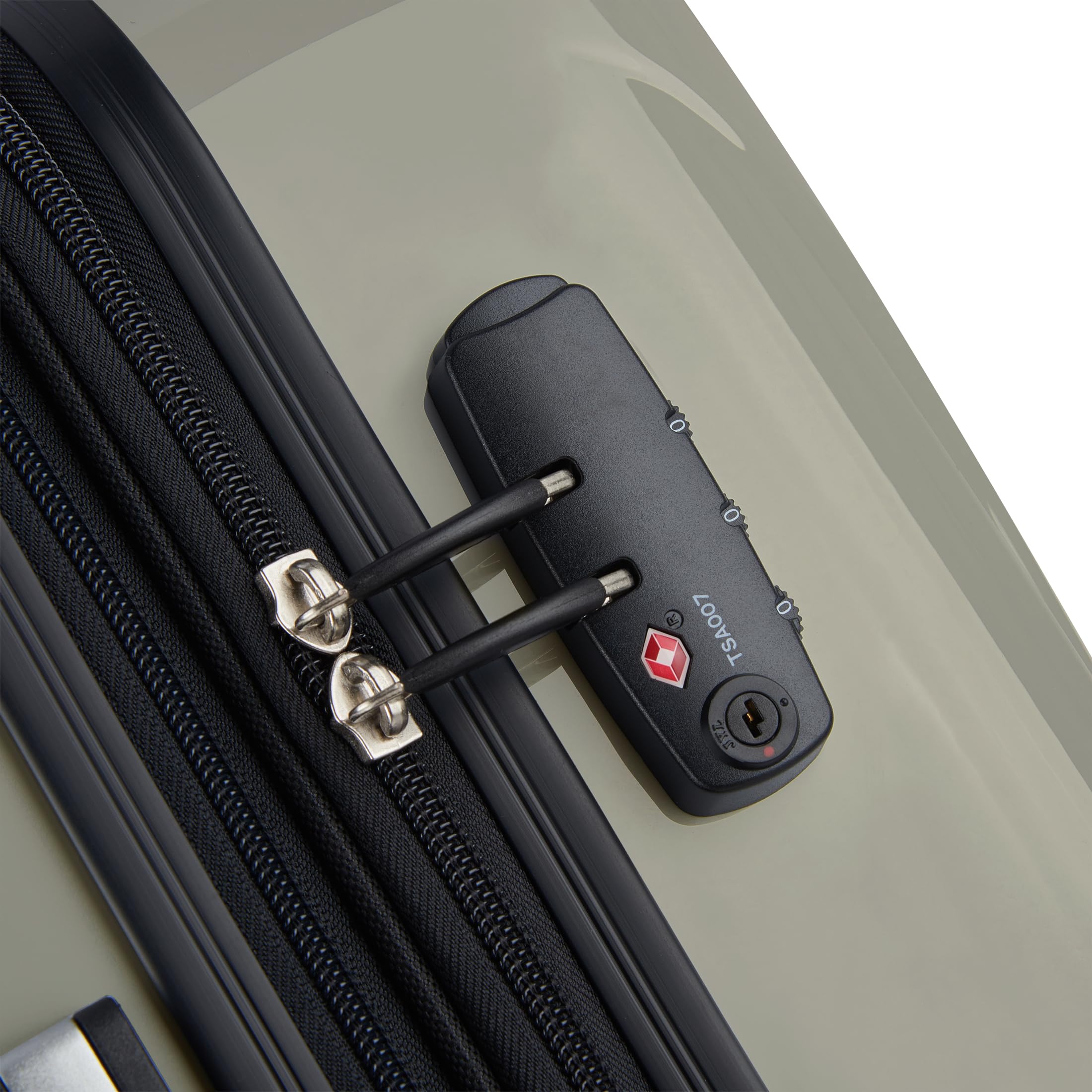 DELSEY Paris Helium Aero Hardside Expandable Luggage with Spinner Wheels ( Latte , Checked-Medium 25 Inch ) Latte Checked Medium 25 Inch U2