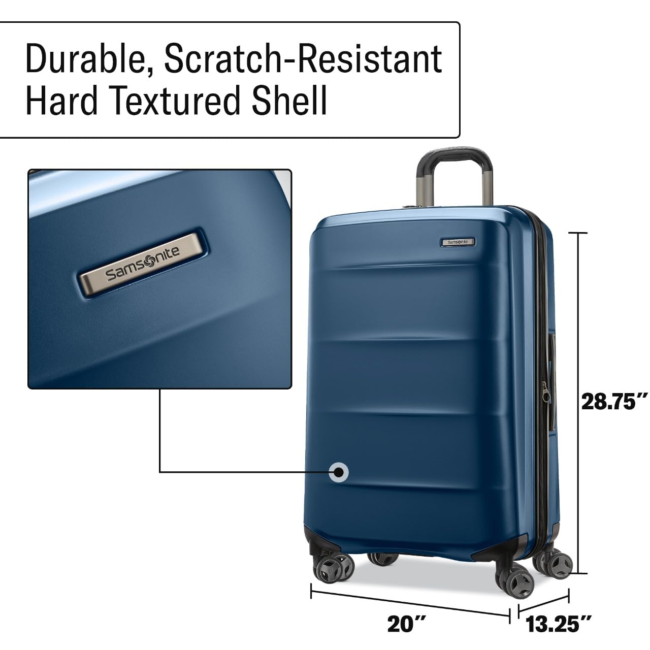 Samsonite Octiv Hardside Spinner ( Blue Denim , Check-Large 28 ) Blue Denim Check Large 28 U20
