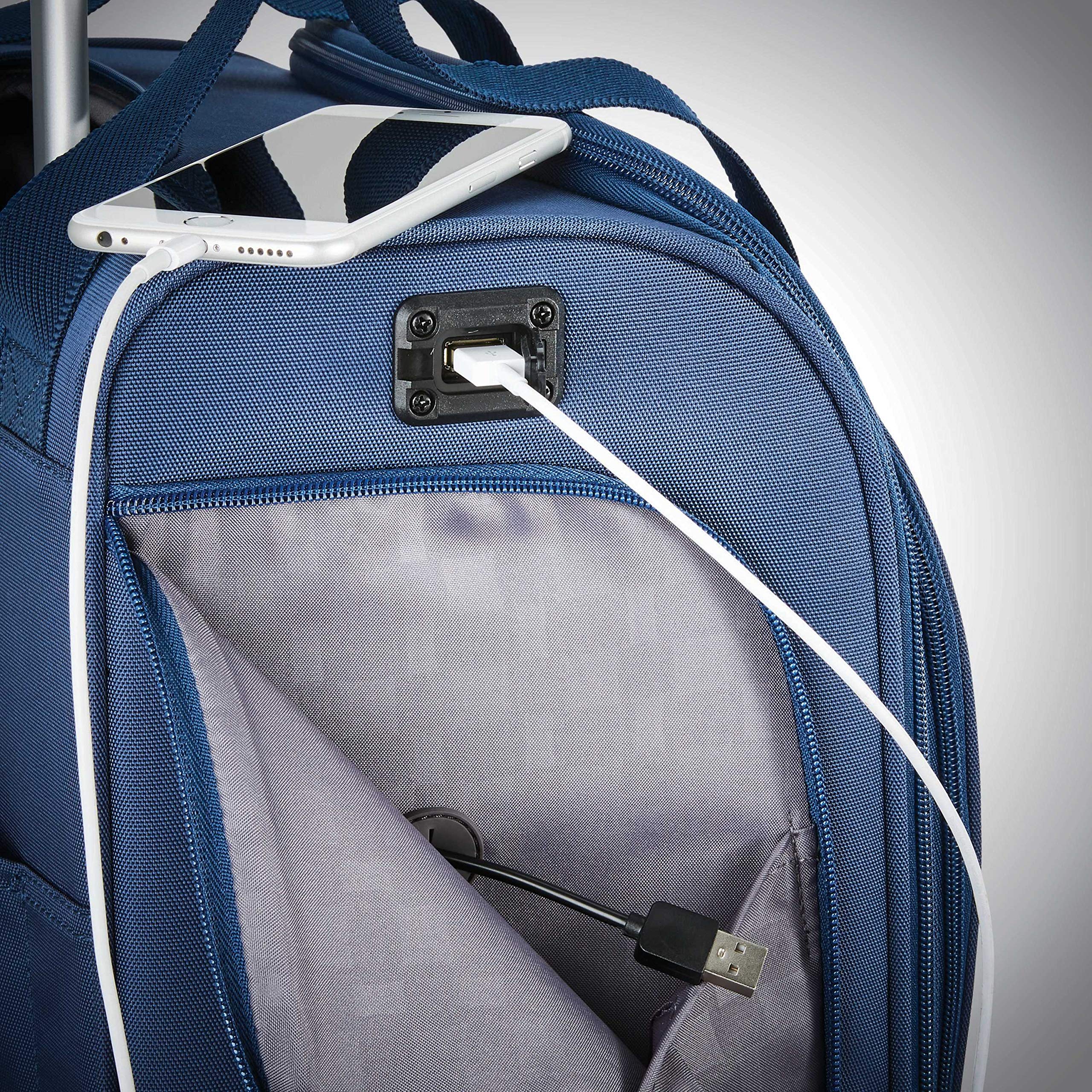 Samsonite Underseat Carry-On Spinner with USB Port ( Ocean , One Size ) Ocean One Size U5