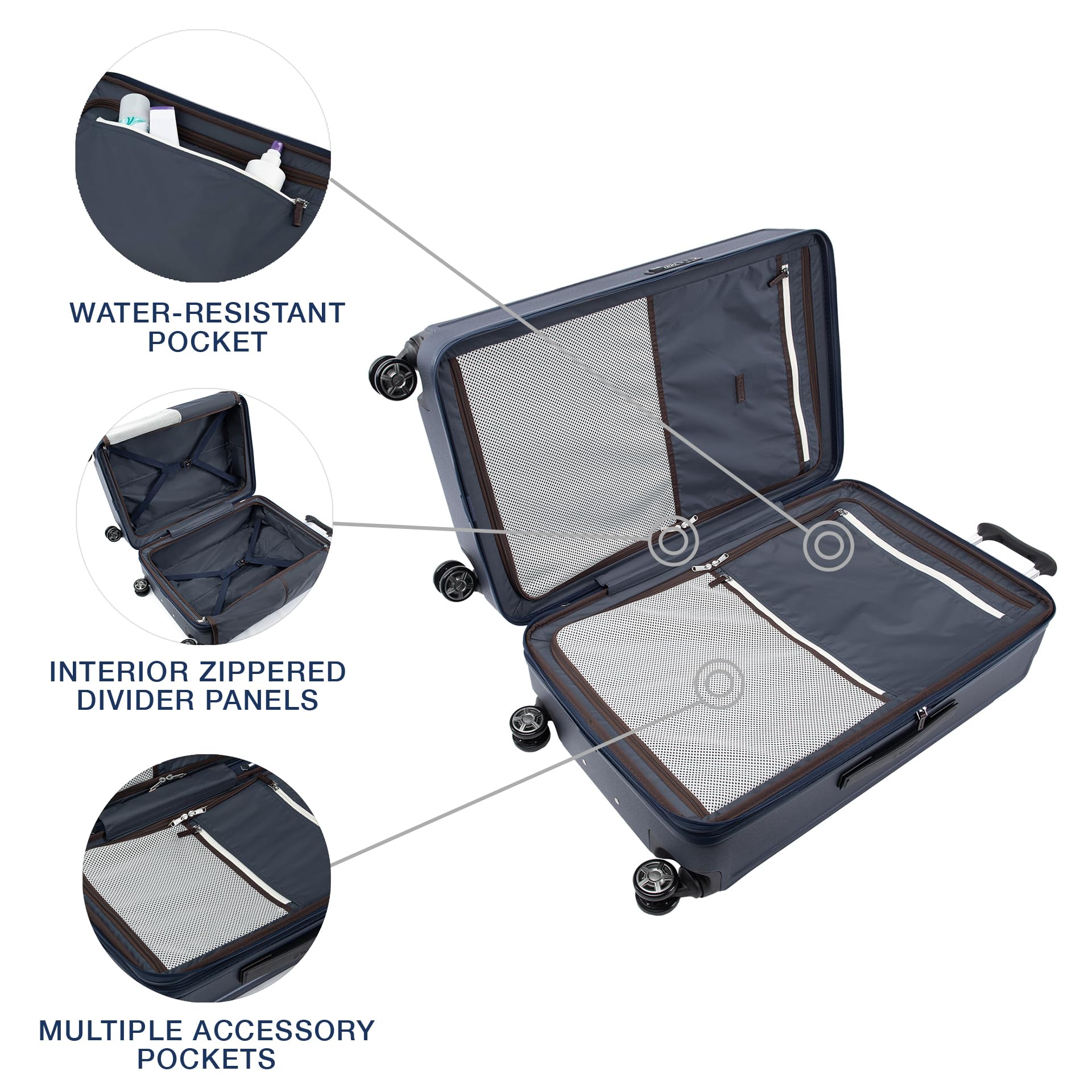 Travelpro Platinum Elite Hardside Expandable Spinner Wheel Luggage TSA Lock Hard Shell Polycarbonate Suitcase ( True Navy Blue , Checked- Large 28-Inch ) True Navy Blue Checked Large 28 Inch U2
