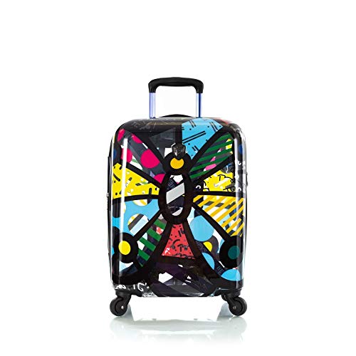 Heys Britto Transparent 21" Carry On Spinner Luggage ( Transparent Butterfly ) Transparent Butterfly  U1