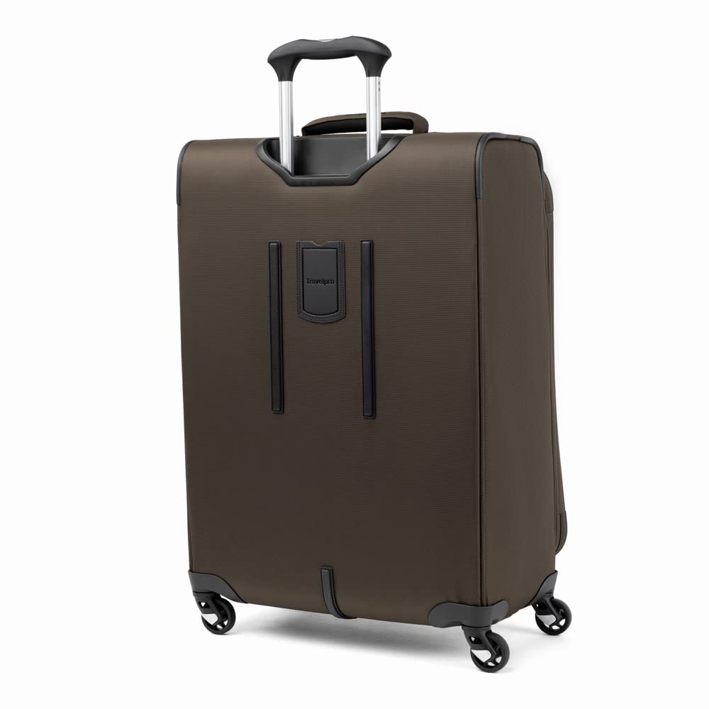 Travelpro Maxlite 5 Softside Expandable Luggage with 4 Spinner Wheels, Lightweight Suitcase, Men and Women ( Mocha , Checked-Medium 25-Inch ) Mocha Checked Medium 25 Inch U16