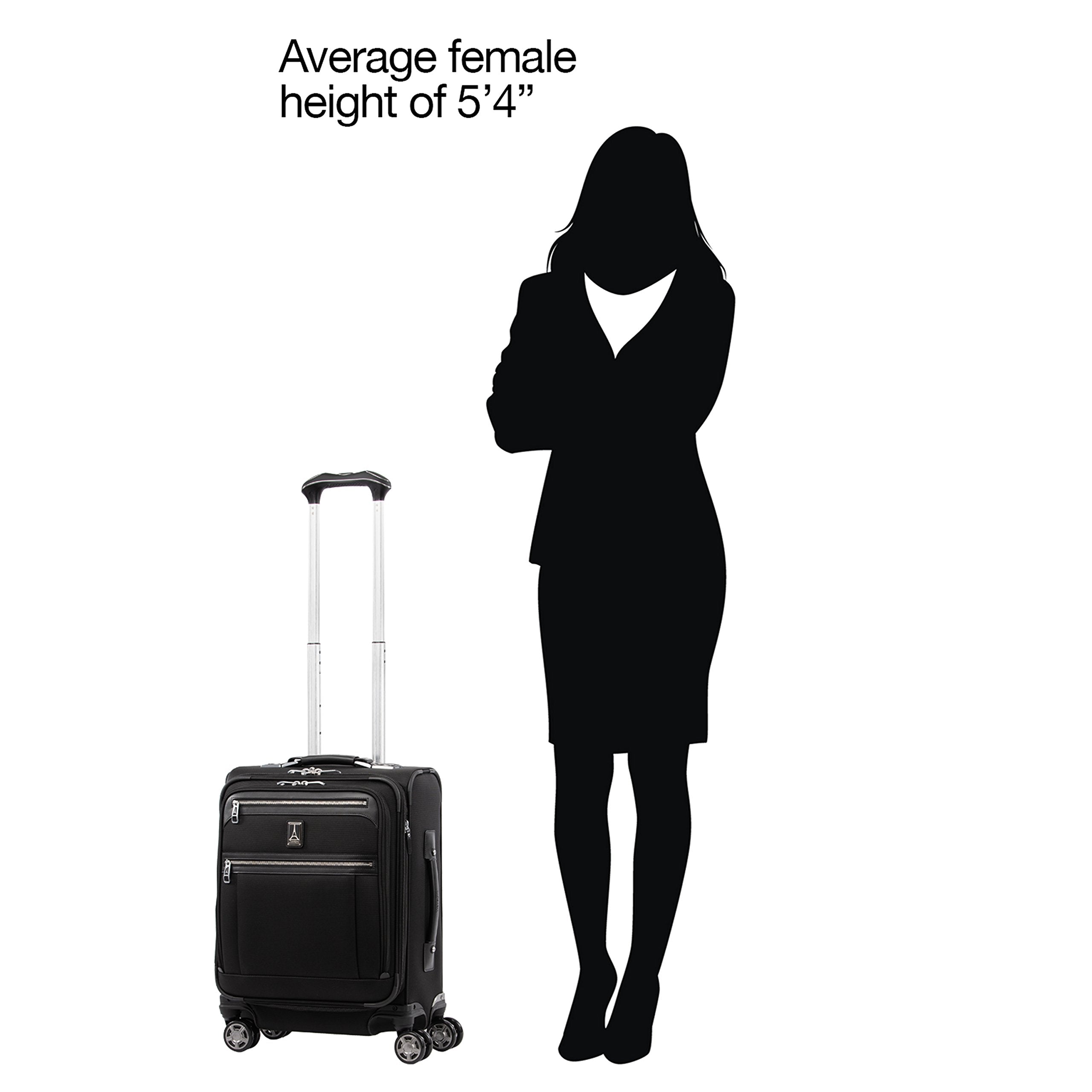 Travelpro Platinum Elite Softside Expandable Checked Luggage, 8 Wheel Spinner Large Suitcase, TSA Lock, Men and Women ( Shadow Black , Carry-On 19-Inch ) Shadow Black Carry On 19 Inch U14
