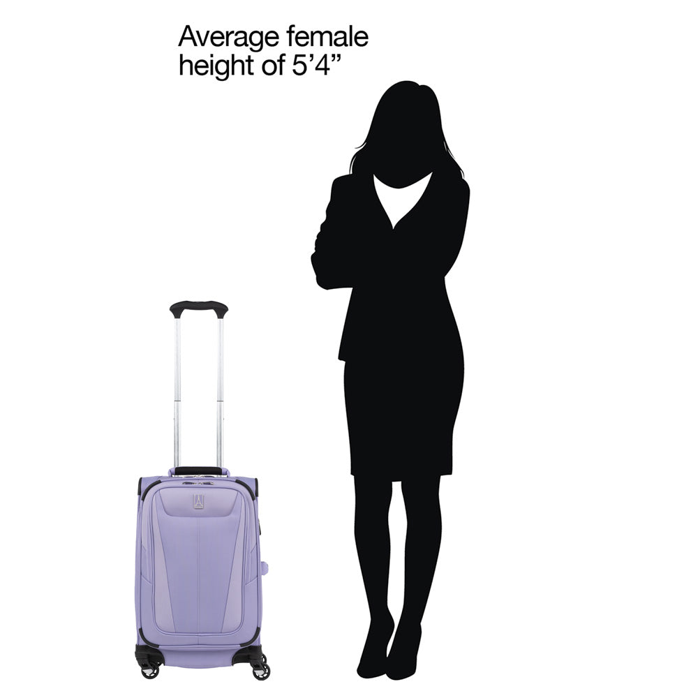 Travelpro Maxlite 5 Softside Expandable Luggage with 4 Spinner Wheels, Lightweight Suitcase, Men and Women ( Violet , Carry-on 21-Inch ) Violet Carry On 21 Inch U3