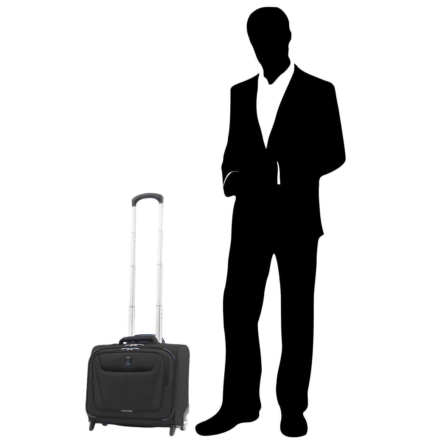 Travelpro Maxlite 5 Softside Lightweight Rolling Underseat Tote Upright 2 Wheel Bag, Men and Women ( Black , 16-Inch ) Black 16 Inch U27