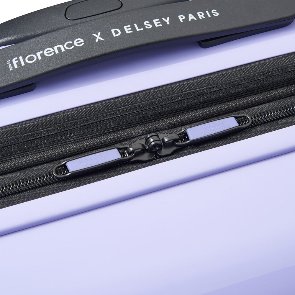 florence by mills x DELSEY PARIS Spin Me Away Expandable 20" Carry-On Spinner Upright ( Lavender , 20" Carry-On Spinner ) Lavender 20 Carry On Spinner U3