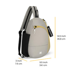 Sherpani Wayfarer, Small Convertible Sling Backpack, 8L Travel Bag, Shoulder Sling Purse, Travel Gifts for Women ( Wasabi Stone , One Size ) Wasabi Stone One Size U1