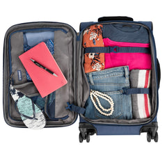Travelpro Tourlite Softside Expandable Luggage with 4 Spinner Wheels, Lightweight Suitcase, Men and Women ( Blue , Carry-On 21-Inch ) Blue Carry On 21 Inch U46
