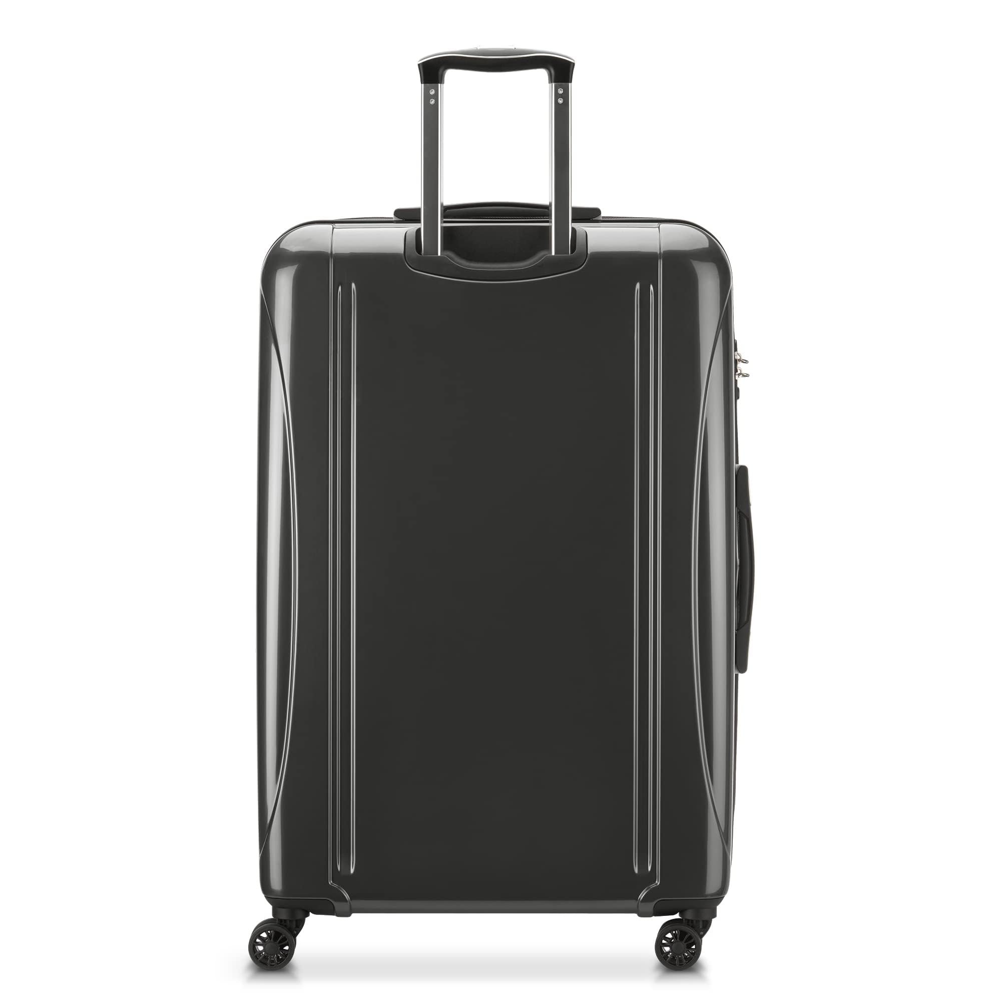 DELSEY Paris Helium Aero Hardside Expandable Luggage with Spinner Wheels ( Brushed Charcoal , Checked-Large 29 Inch ) Brushed Charcoal Checked Large 29 Inch U8