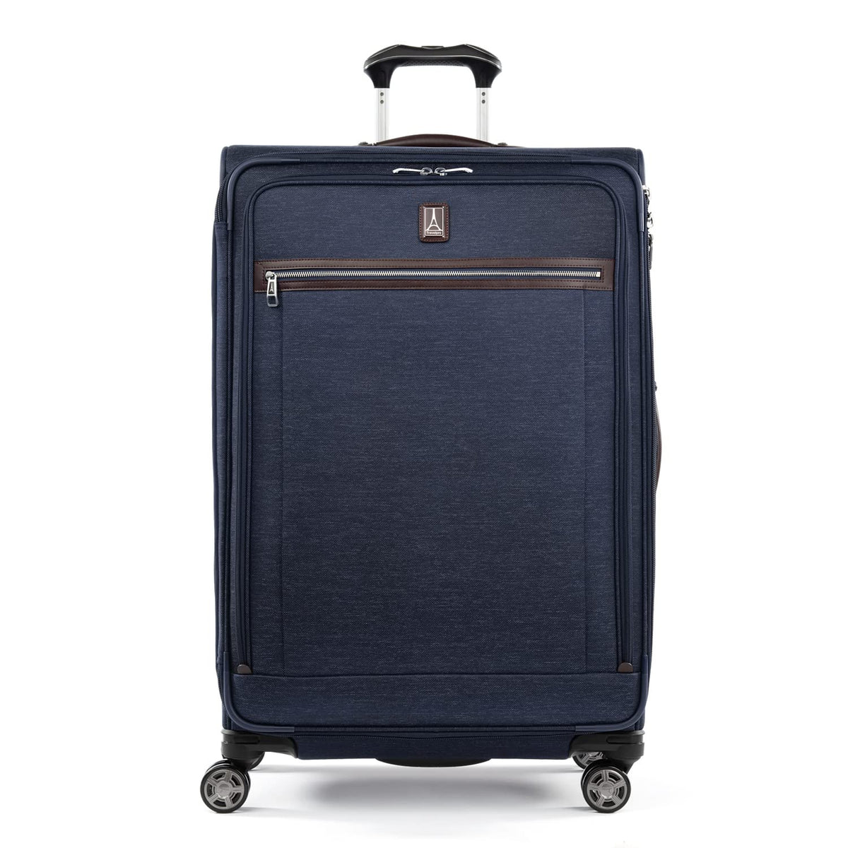 Travelpro Platinum Elite Softside Expandable Checked Luggage, 8 Wheel Spinner Large Suitcase, TSA Lock, Men and Women ( True Navy Blue , Checked-Large 29-Inch ) True Navy Blue Checked Large 29 Inch U10