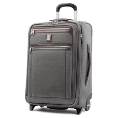 Travelpro Platinum Elite Softside Expandable Luggage, 2 Wheel Upright Suitcase, USB Port, Men and Women ( Vintage Grey , Carry On 22 Inch ) Vintage Grey Carry On 22 Inch U2