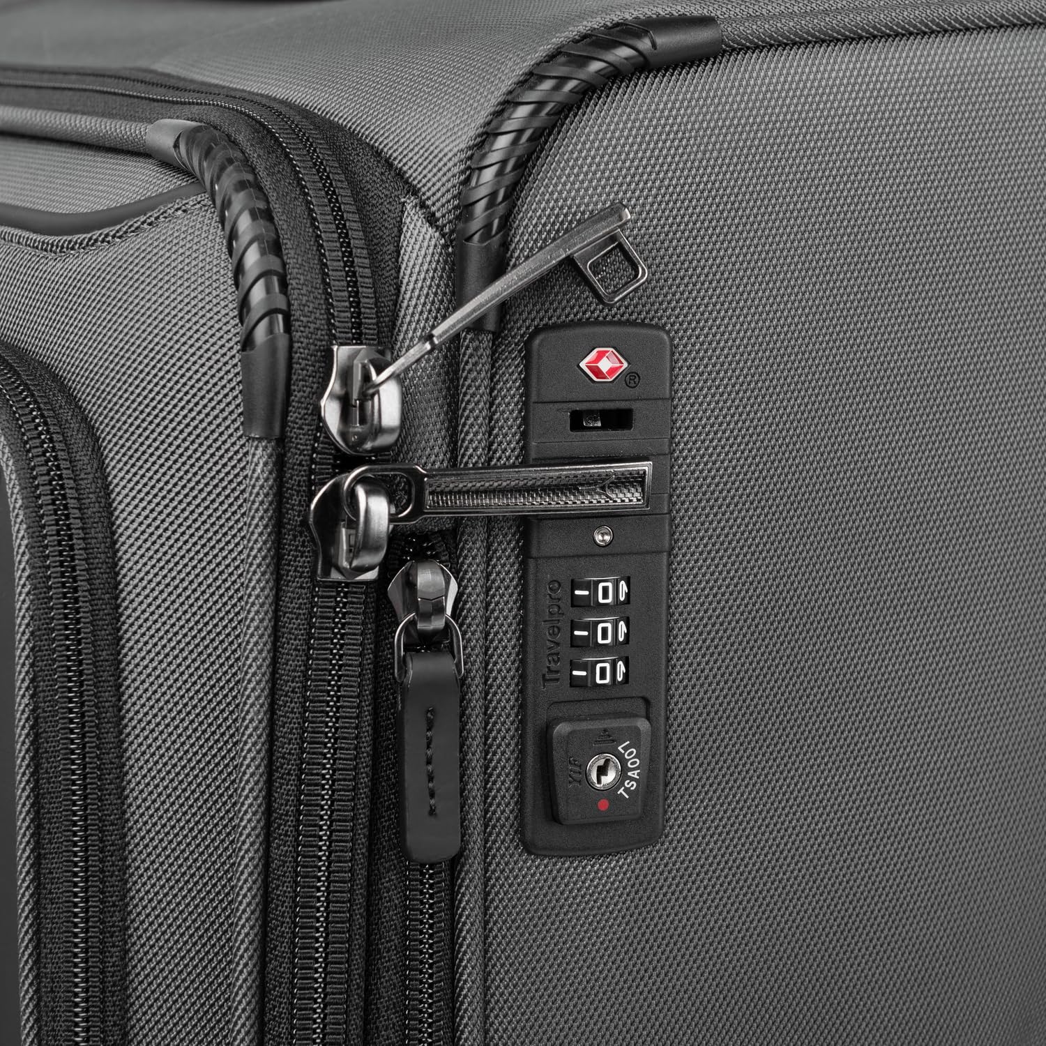 Travelpro Crew Classic Lightweight Softside Expandable Luggage, 8 Wheel Spinner Suitcase, Men and Women ( Titanium Grey , Checked Medium ) Titanium Grey Checked Medium U1