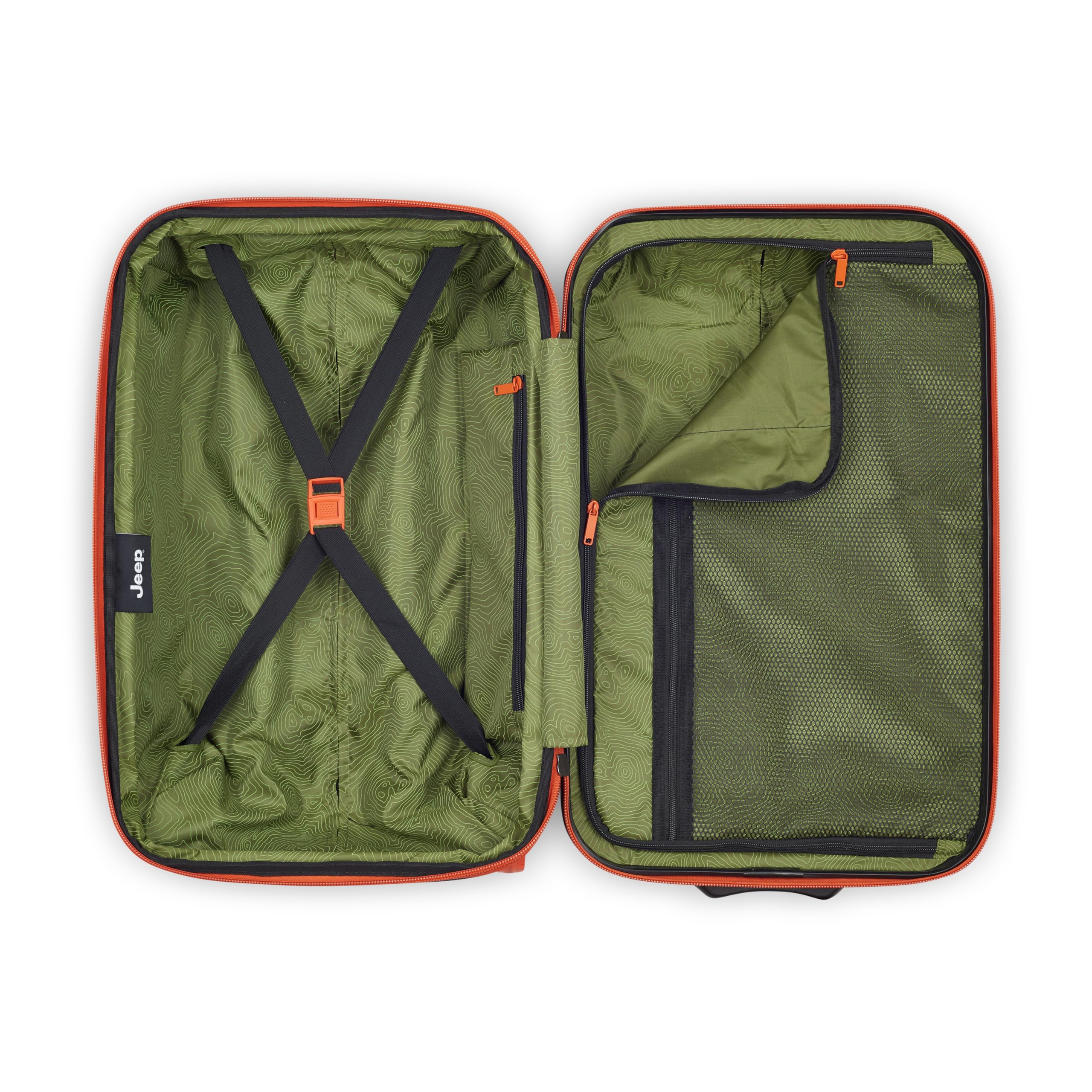 Jeep JH003B Hardside Expandable Luggage with Two Wheels ( Elm Green , Carry-On 21 Inch ) Elm Green Carry On 21 Inch U1