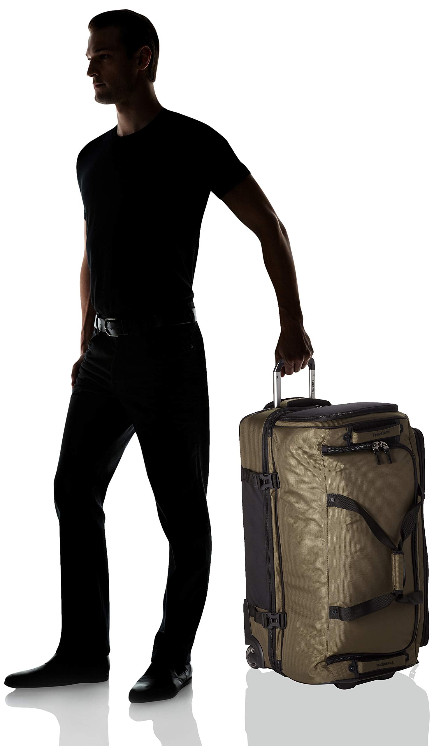 Travelpro Bold Drop Bottom Wheeled Rolling Duffel Bag ( Olive/Black , 30-Inch ) Olive/Black 30 Inch U4
