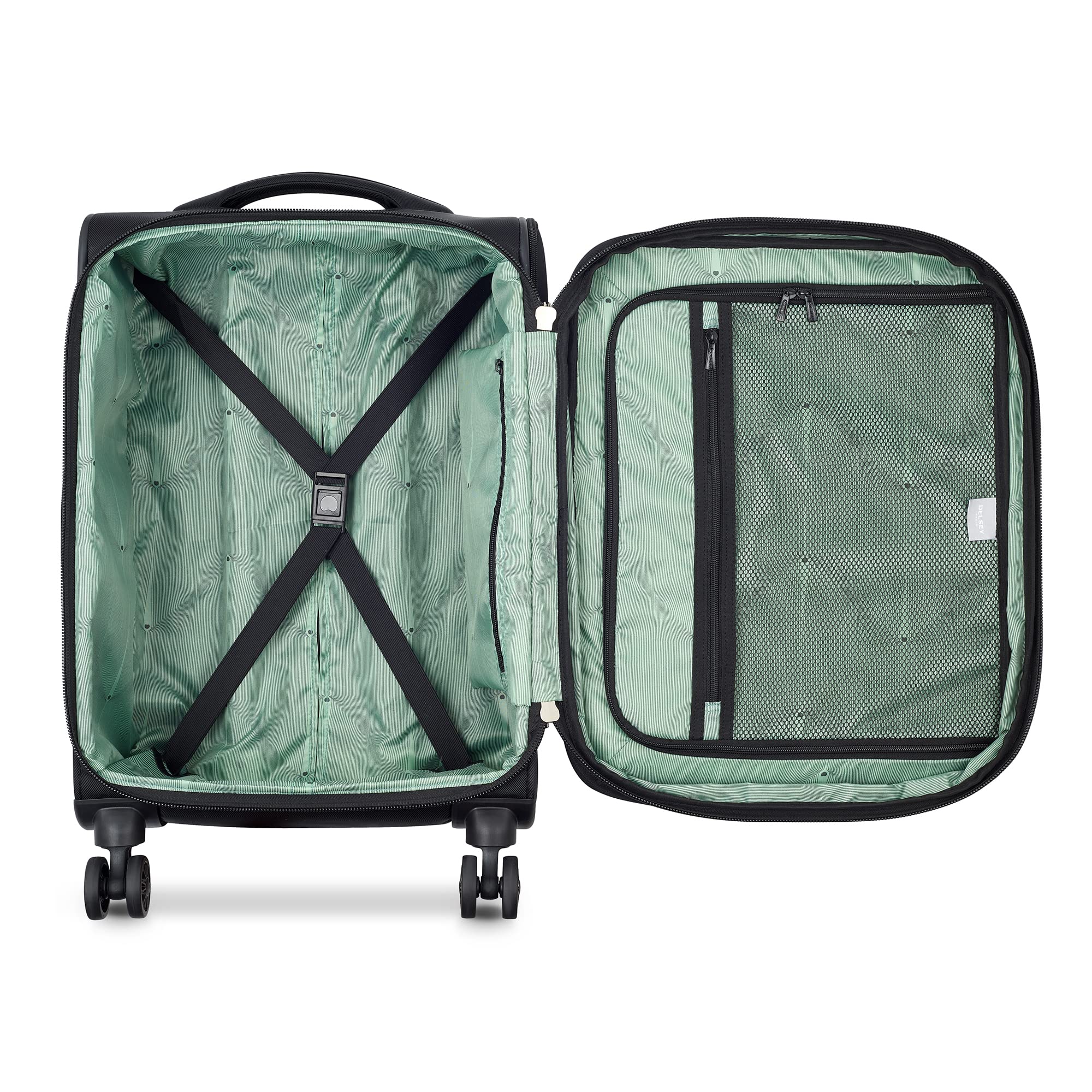 DELSEY Paris Sky Max 2.0 Softside Expandable Luggage with Spinner Wheels ( Black , Carry-on 21 Inch ) Black Carry On 21 Inch U5