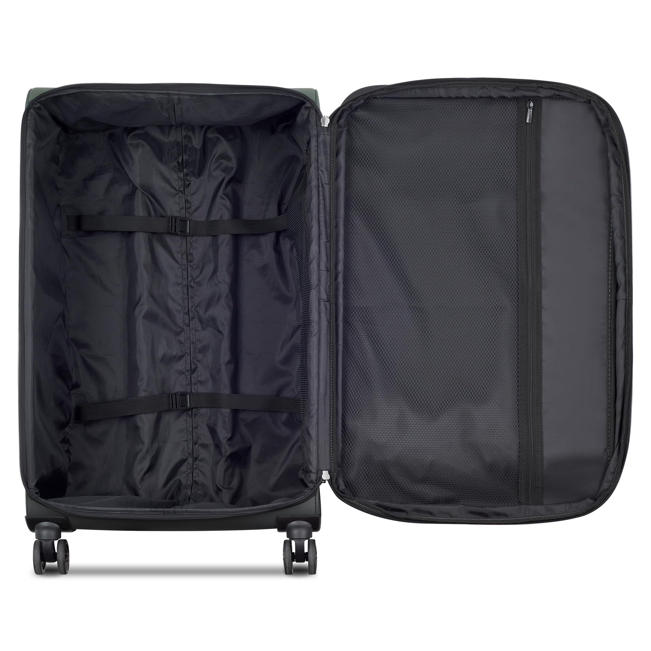 DELSEY Paris Sky Lite Softside Expandable Luggage with Spinner Wheels ( Black , Checked-Large 28 Inch ) Black Checked Large 28 Inch U3
