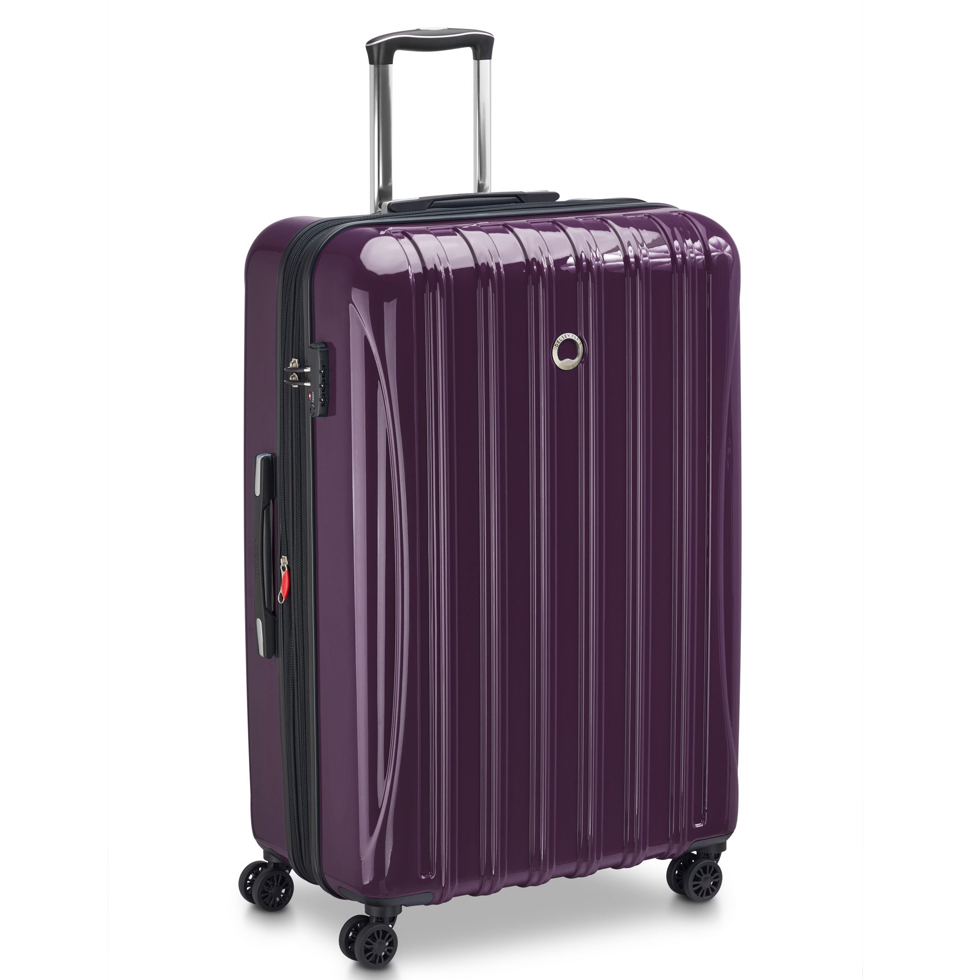 DELSEY Paris Helium Aero Hardside Expandable Luggage with Spinner Wheels ( Plum , Checked-Large 29 Inch ) Plum Checked Large 29 Inch U3