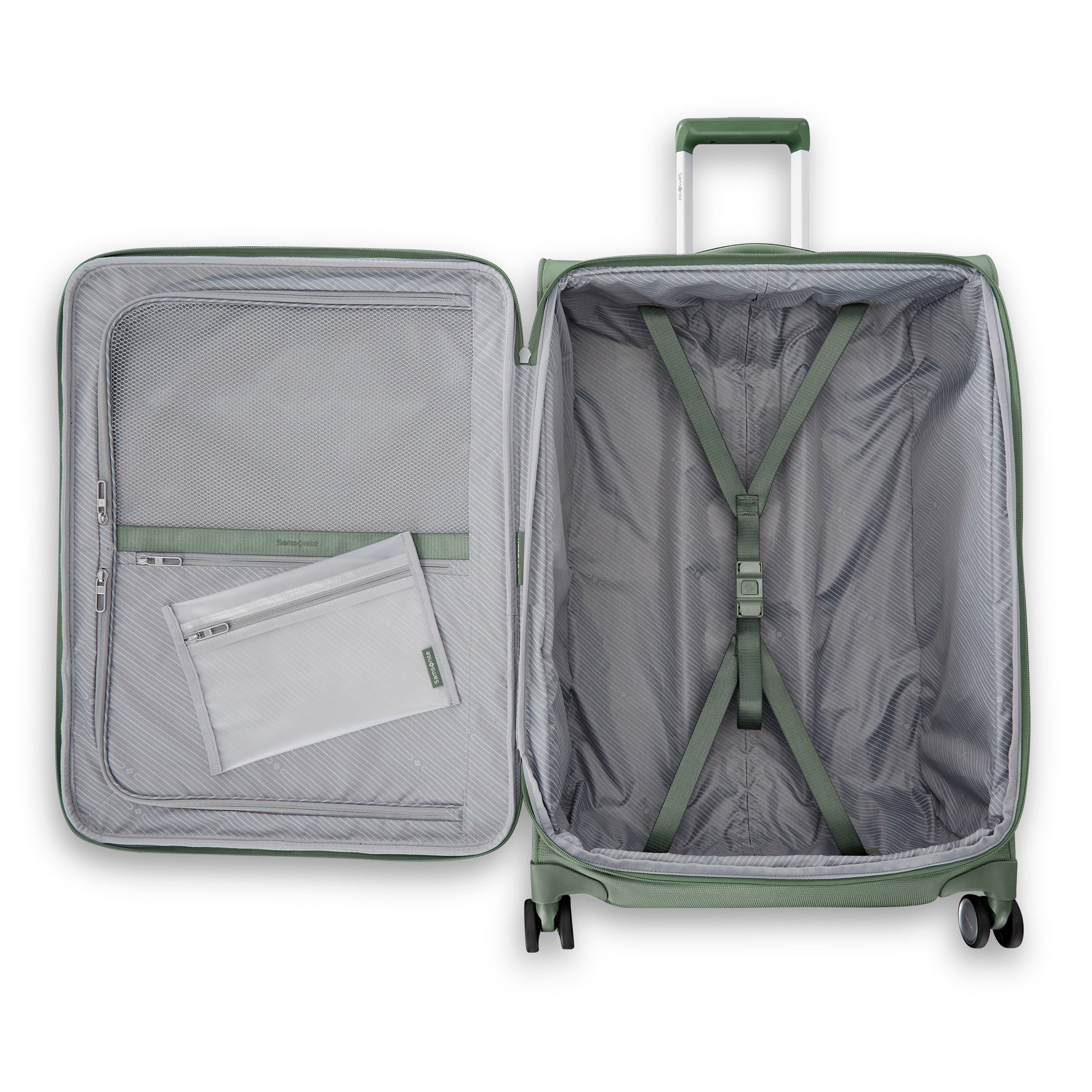 Samsonite UpLIFT Lightweight Softside Expandable Luggage ( Jade Green , Large Checked ) Jade Green Large Checked U1