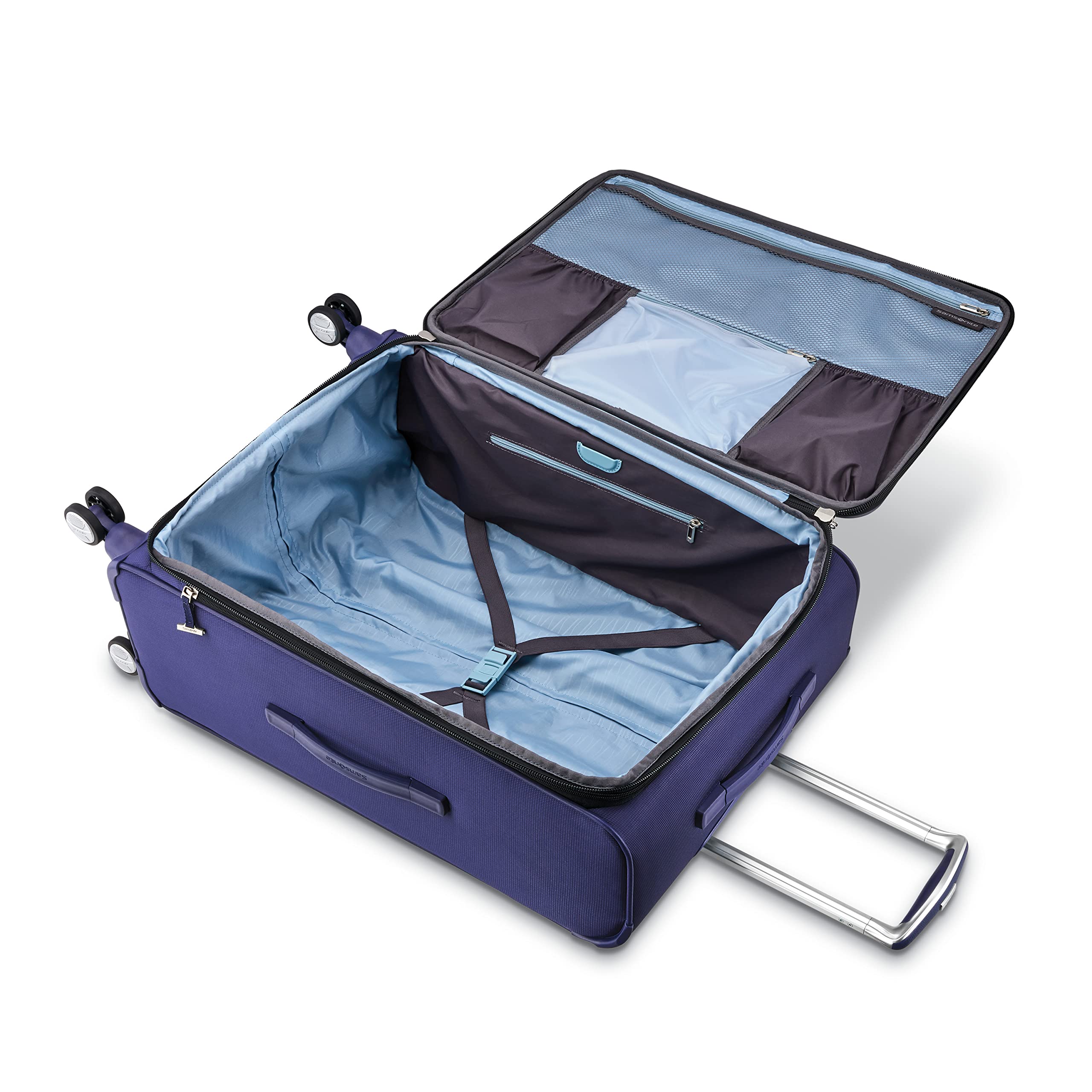Samsonite SoLyte DLX 29-Inch Expandable Spinner Iris Blue Checked Large 29 Inch U1
