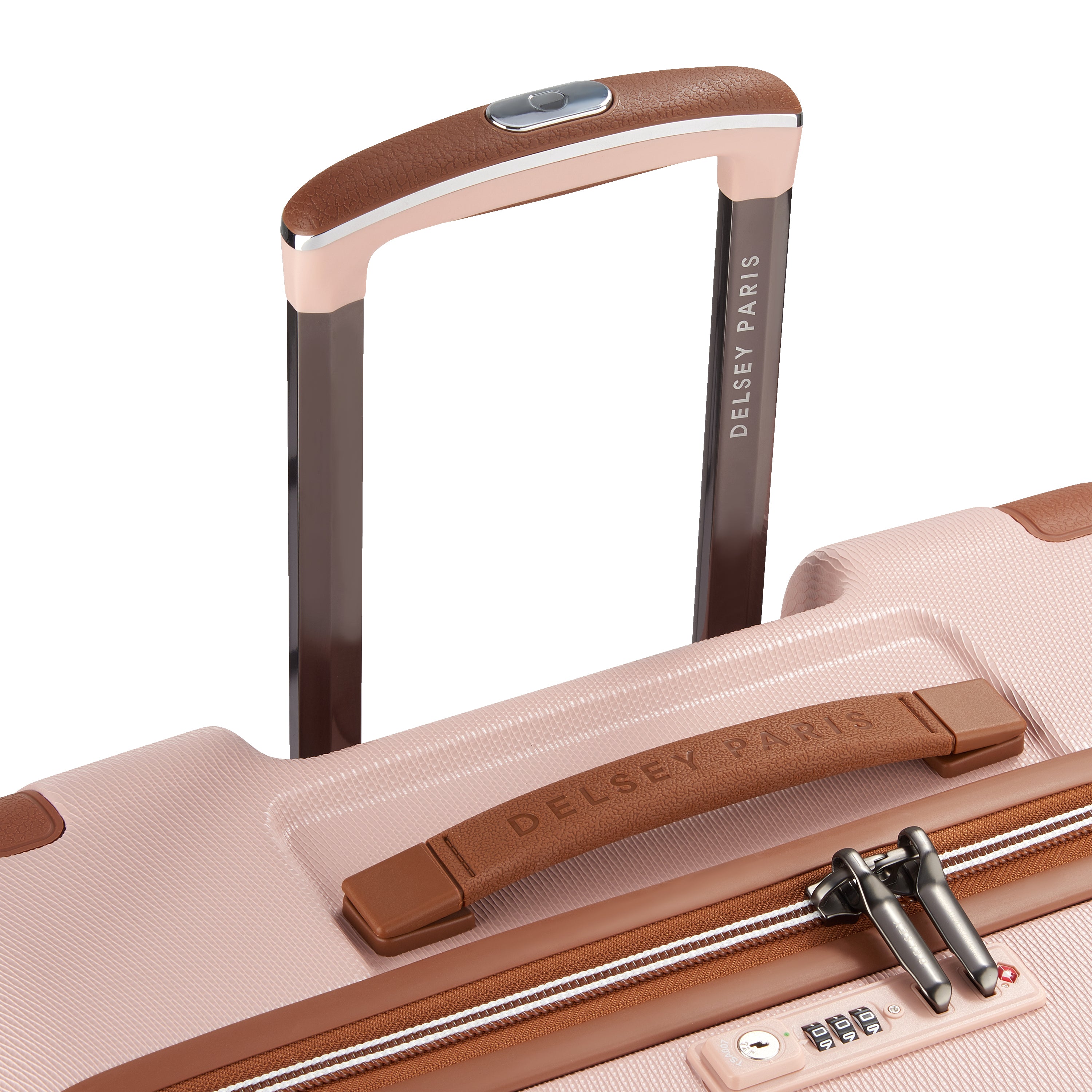 DELSEY Paris Chatelet Air 2.0 Hardside Luggage with Spinner Wheels ( Blush , Checked-Large 28 Inch ) Blush Checked Large 28 Inch U2