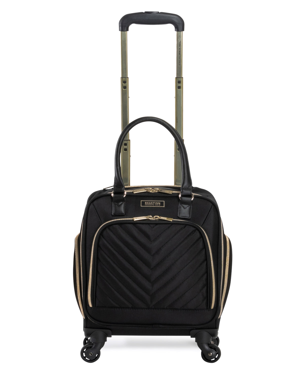 Kenneth Cole Reaction Women's Chelsea Chevron Softside 4-Wheel Underseater ( Black , One Size ) Black One Size U1