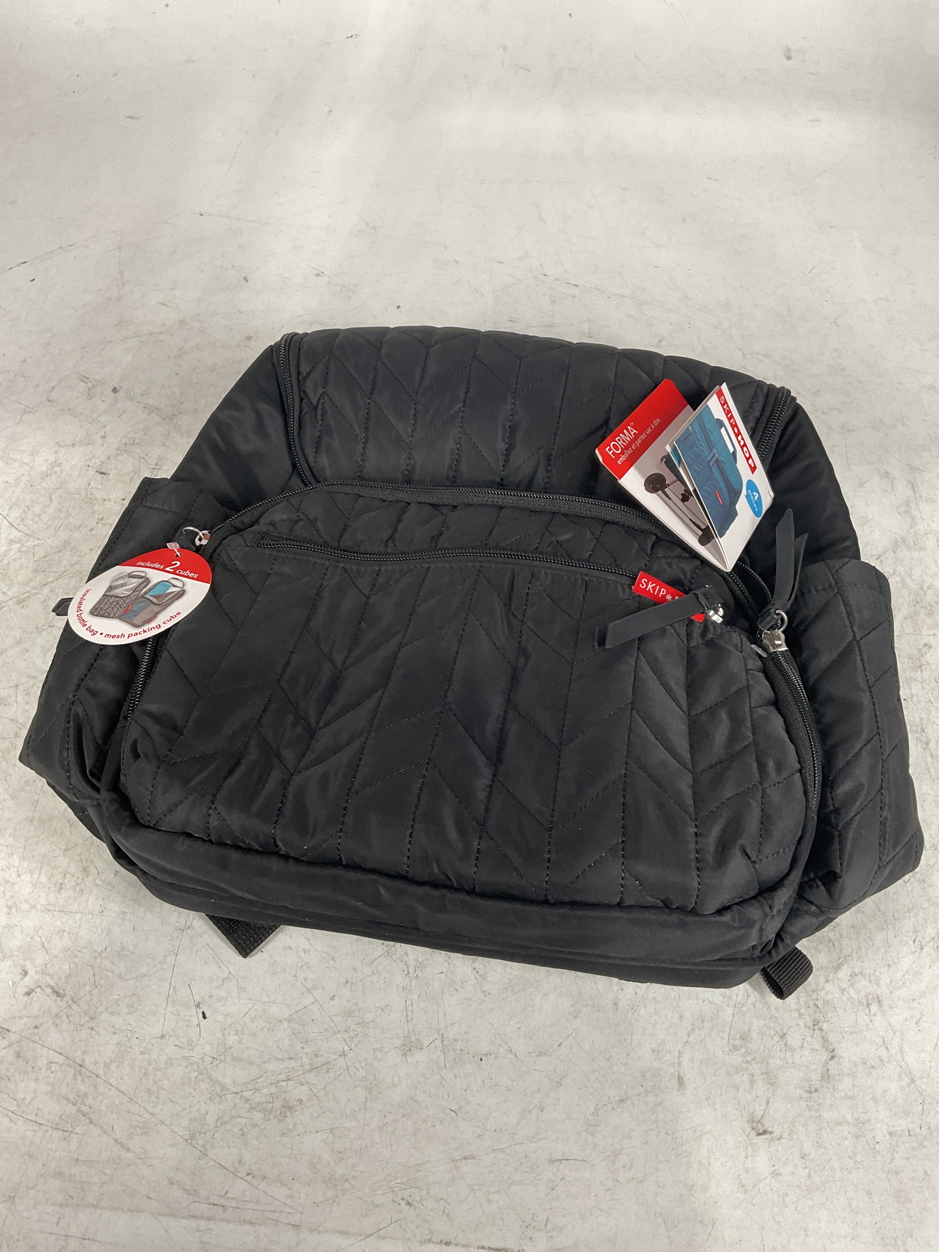 Skip Hop Diaper Bag Backpack: Forma, Multi-Function Baby Travel Bag with Changing Pad & Stroller Attachment, Jet Black U1