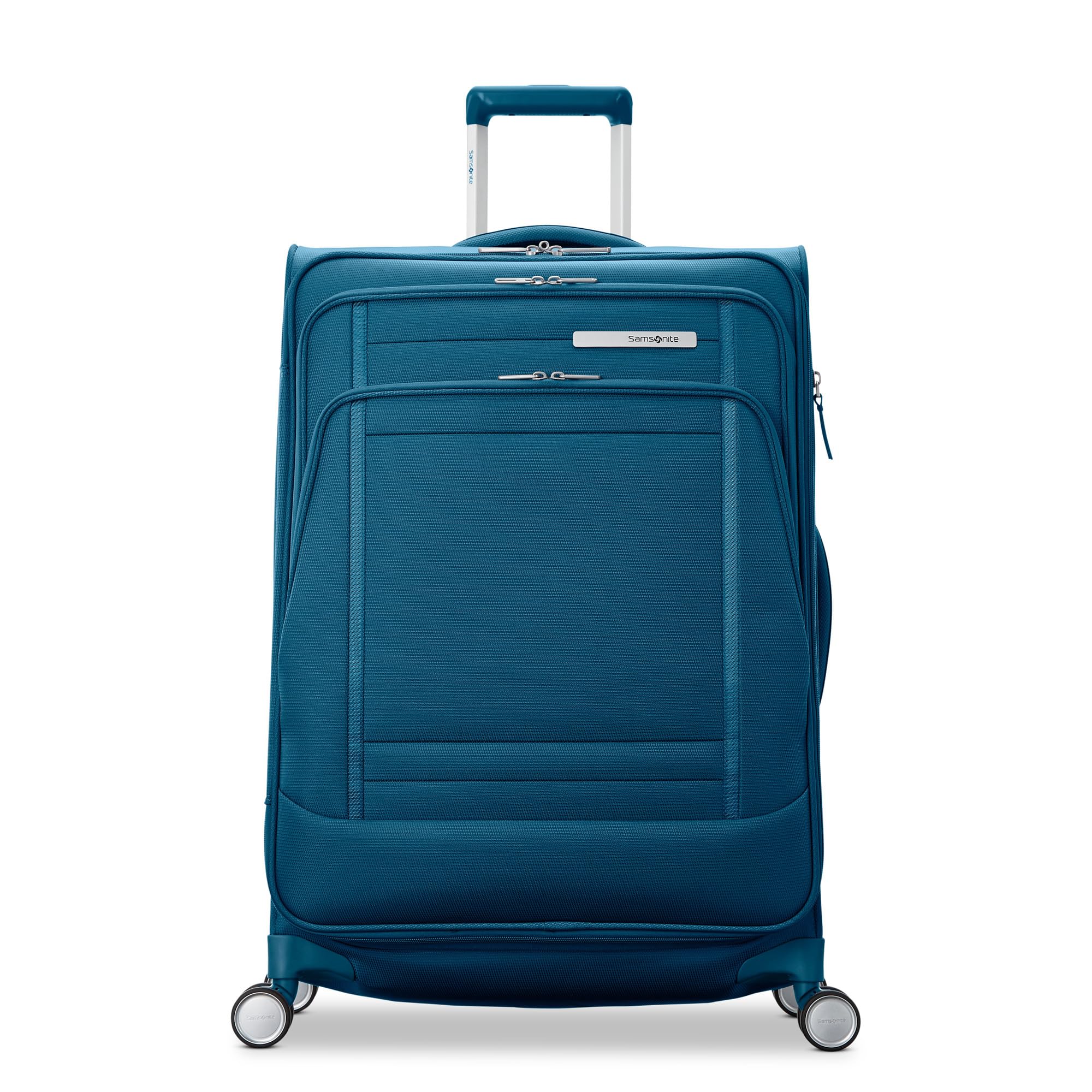 Samsonite UpLIFT Lightweight Softside Expandable Luggage ( Cerulean Blue , Medium Checked ) Cerulean Blue Medium Checked U2
