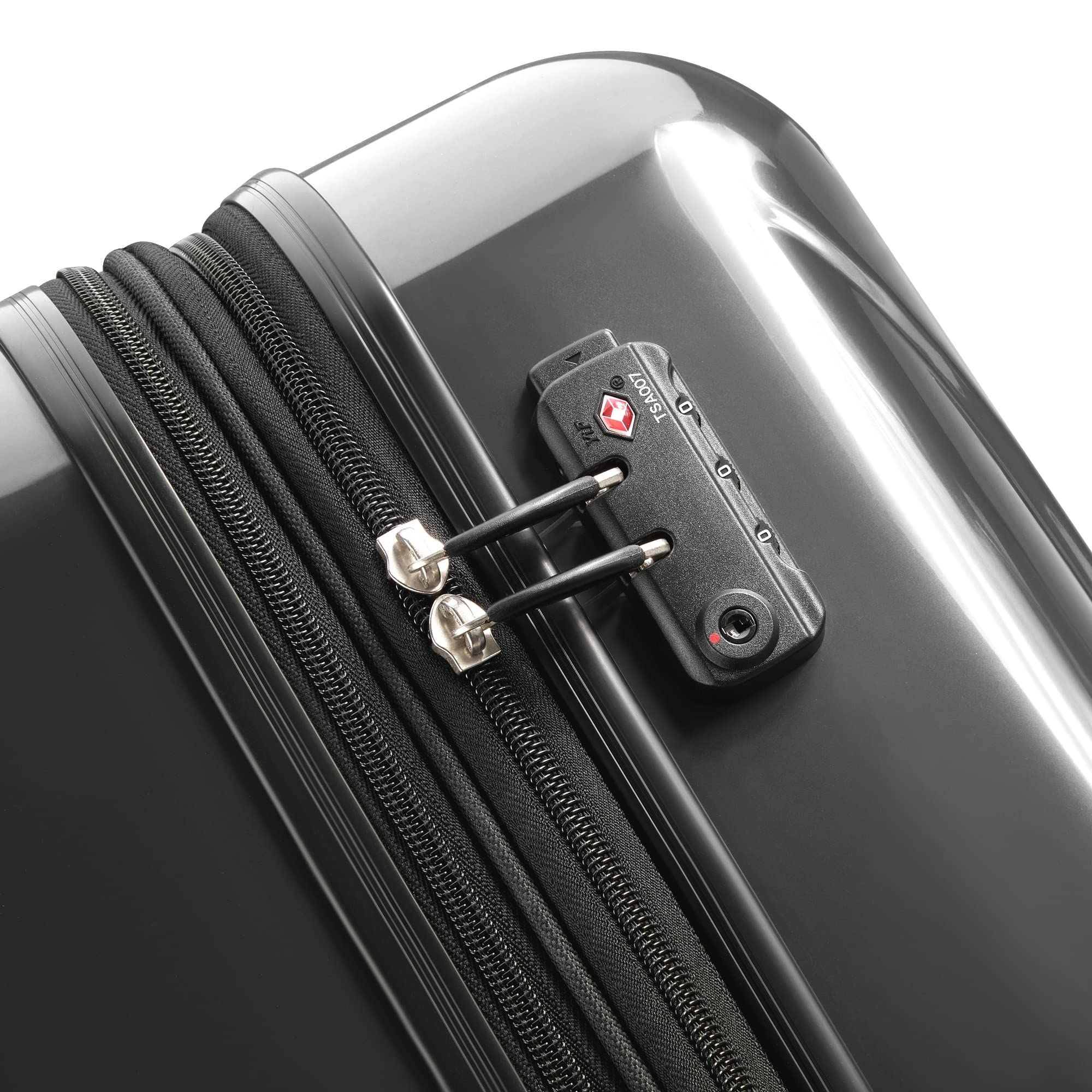 DELSEY PARIS Helium Aero Hardside Expandable Luggage with Spinner Wheels ( Brushed Charcoal , Checked-Medium 24 Inch ) Brushed Charcoal Checked Medium 24 Inch U4