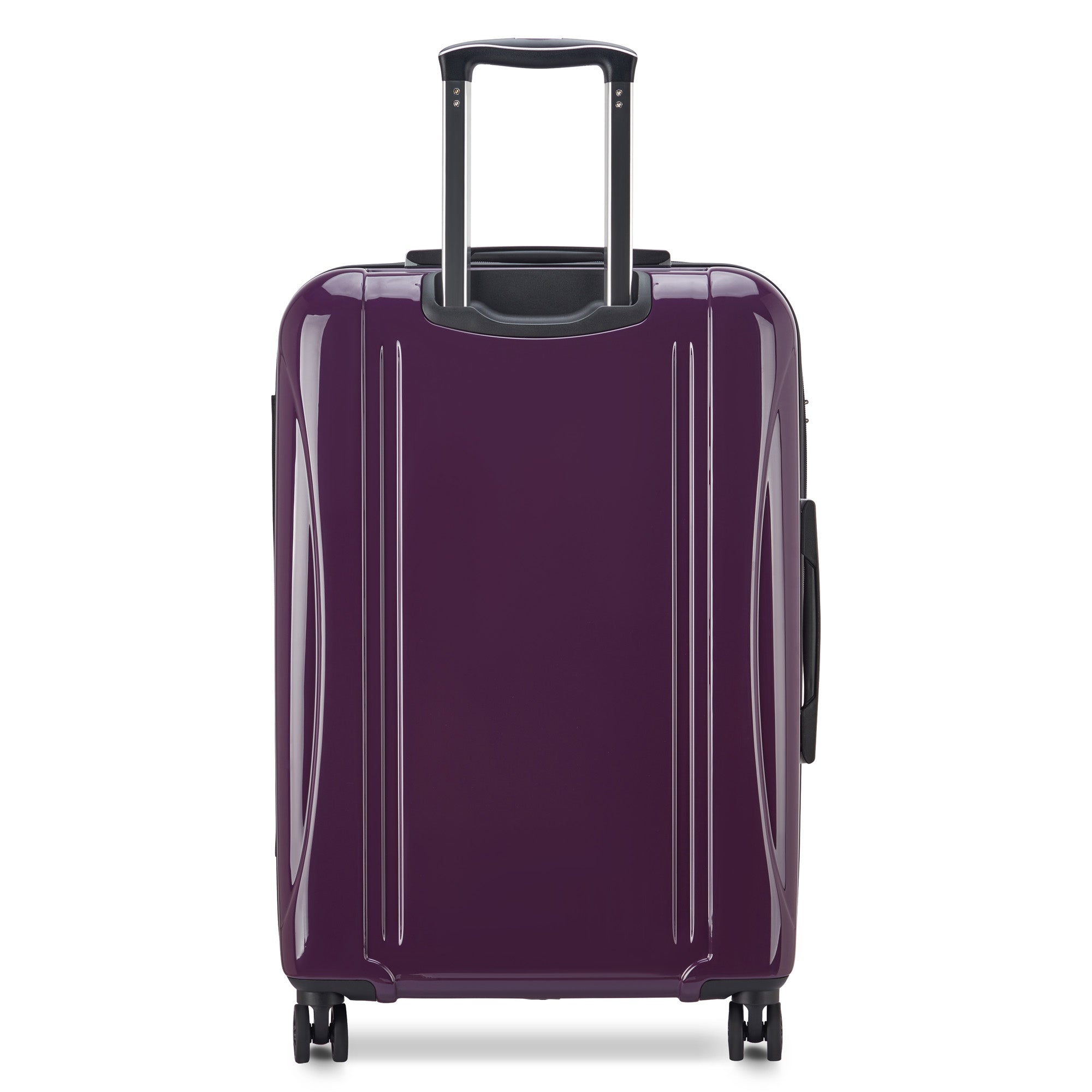 DELSEY Paris Helium Aero Hardside Expandable Luggage with Spinner Wheels ( Plum , Checked-Medium 25 Inch ) Plum Checked Medium 25 Inch U6