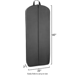 WallyBags 60 Premium Tri-Fold Travel Garment Bag with exterior pocket ( Black , 60-inch ) Black 60 Inch U2