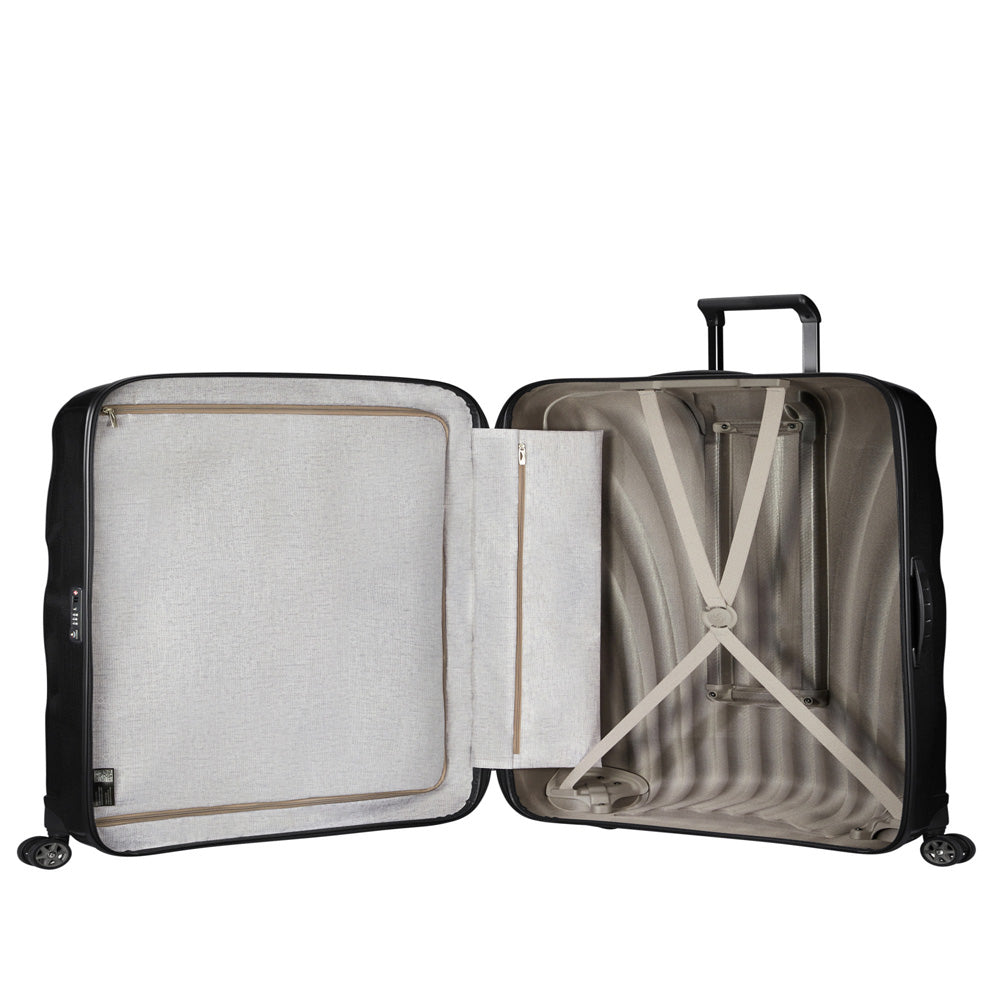 Samsonite C-LITE Hardside Spinner Luggage Collection ( Black , 33-Inch Checked-X-Large ) Black 33 Inch Checked X Large U1