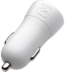 Go Travel USB Double In-Car Charger ( White ) White  U2