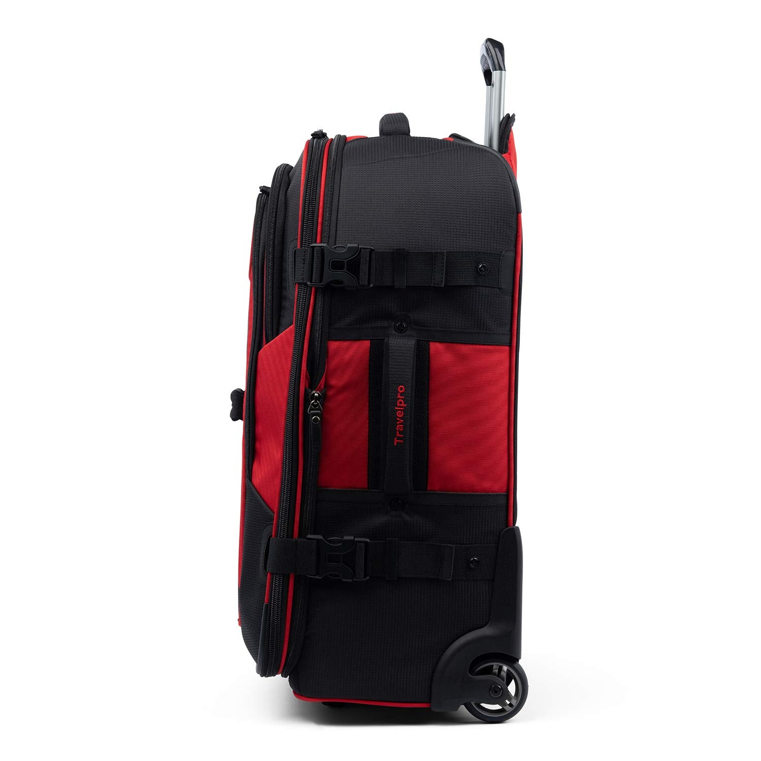Travelpro Unisex-Adult Bold-Softside Expandable Rollaboard Upright Luggage ( Red , Checked-Medium 25-Inch ) Red Checked Medium 25 Inch U2