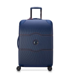 DELSEY Paris Chatelet Air 2.0 Hardside Luggage with Spinner Wheels ( Navy , Checked-Medium 24 Inch ) Navy Checked Medium 24 Inch U6