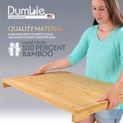 Dumble RV Stove Cover Board - 30x21 Inch Bamboo Cutting Board Stove Cover for Camper Trailer Gas or Electric Range - Noodle Board Butcher Block for Cooktop with Adjustable Height Feet U1
